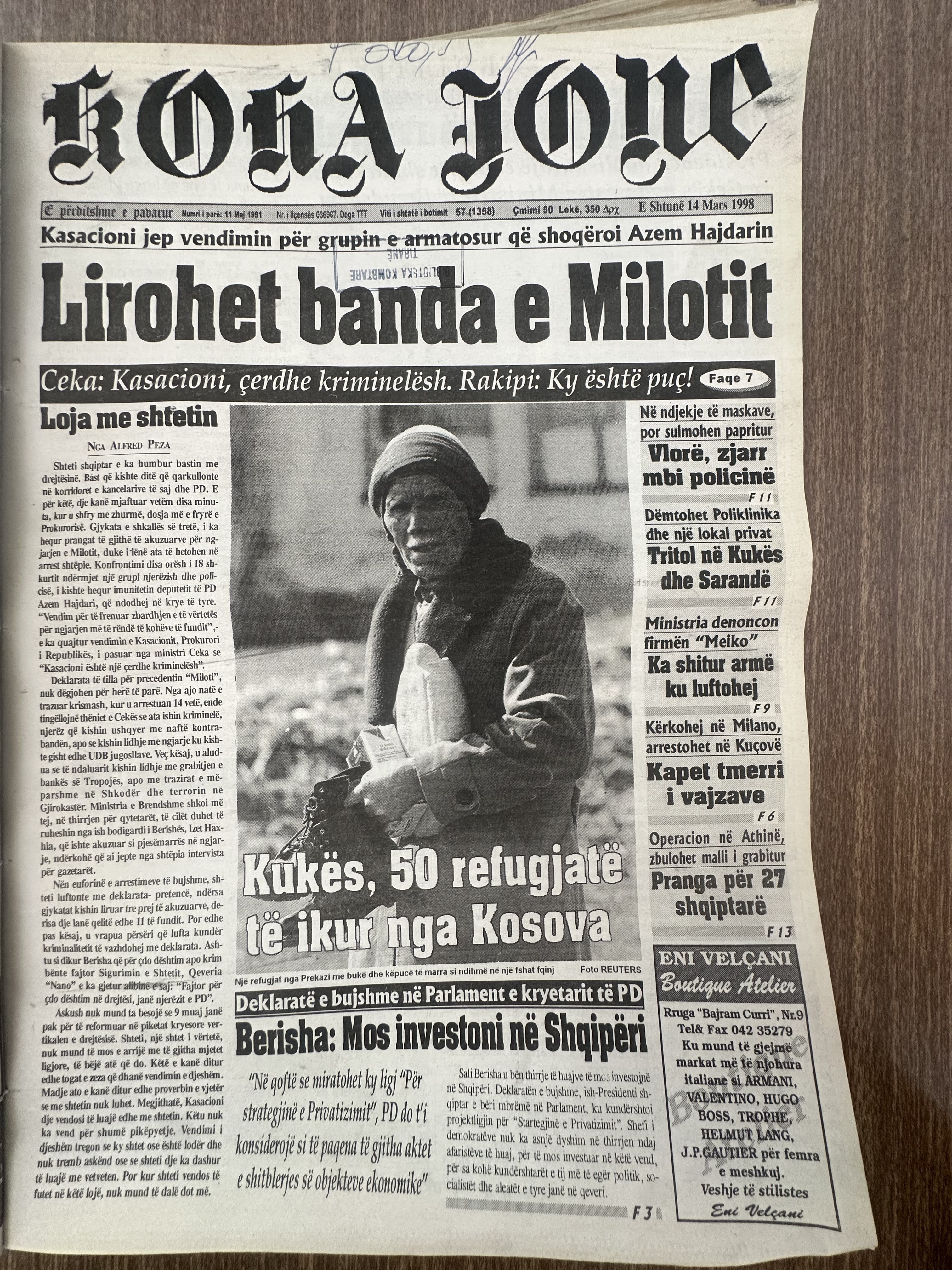 Koha Jonë 1998-03-14