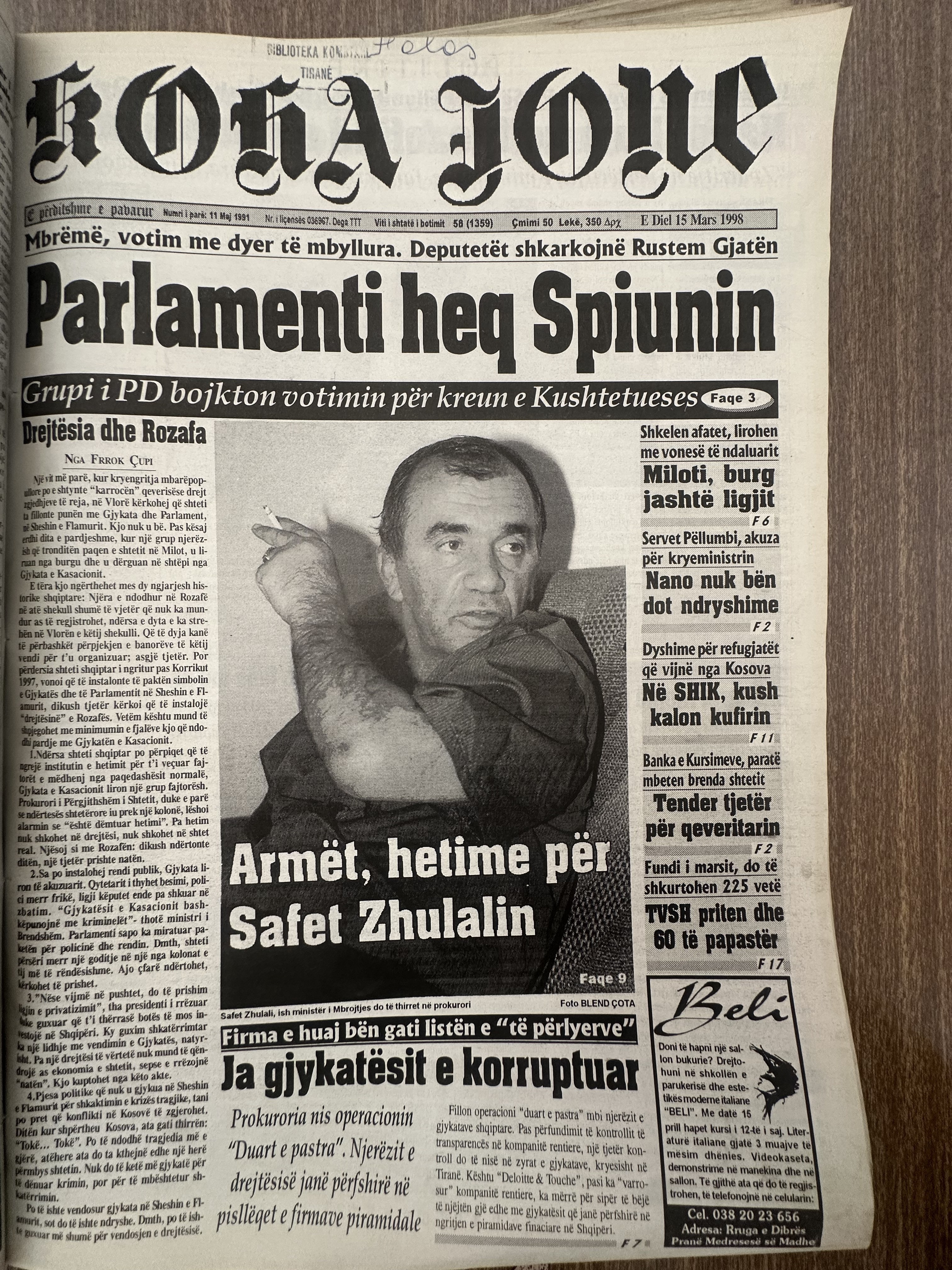 Koha Jonë 1998-03-15
