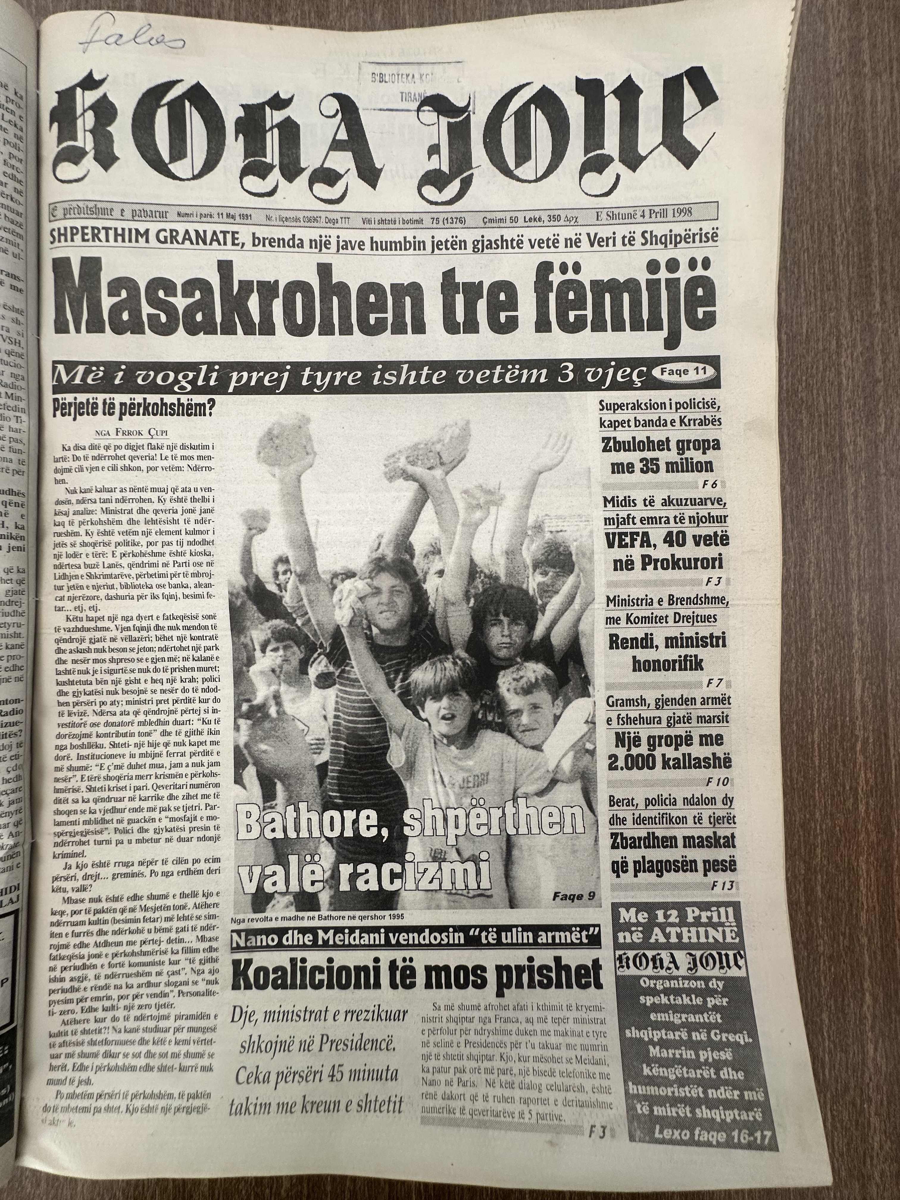 Koha Jonë 1998-04-04
