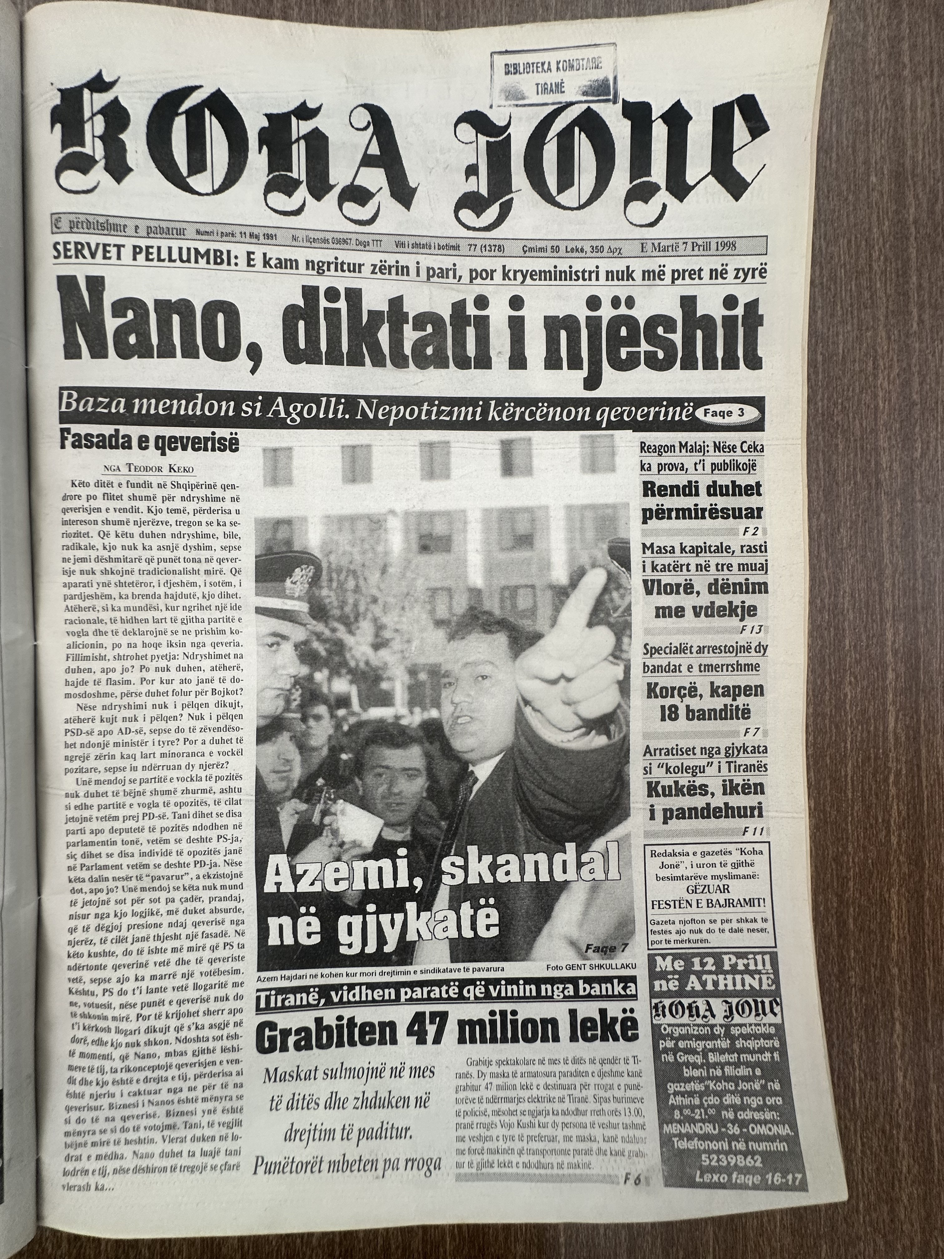 Koha Jonë 1998-04-07