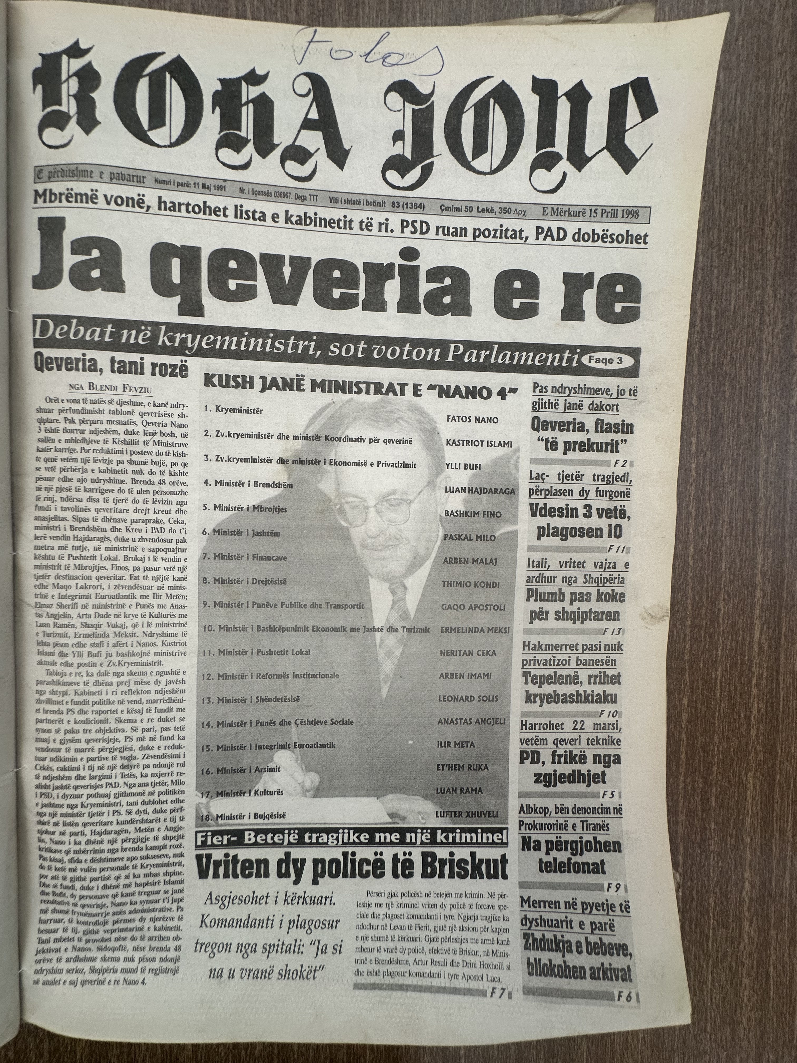 Koha Jonë 1998-04-15