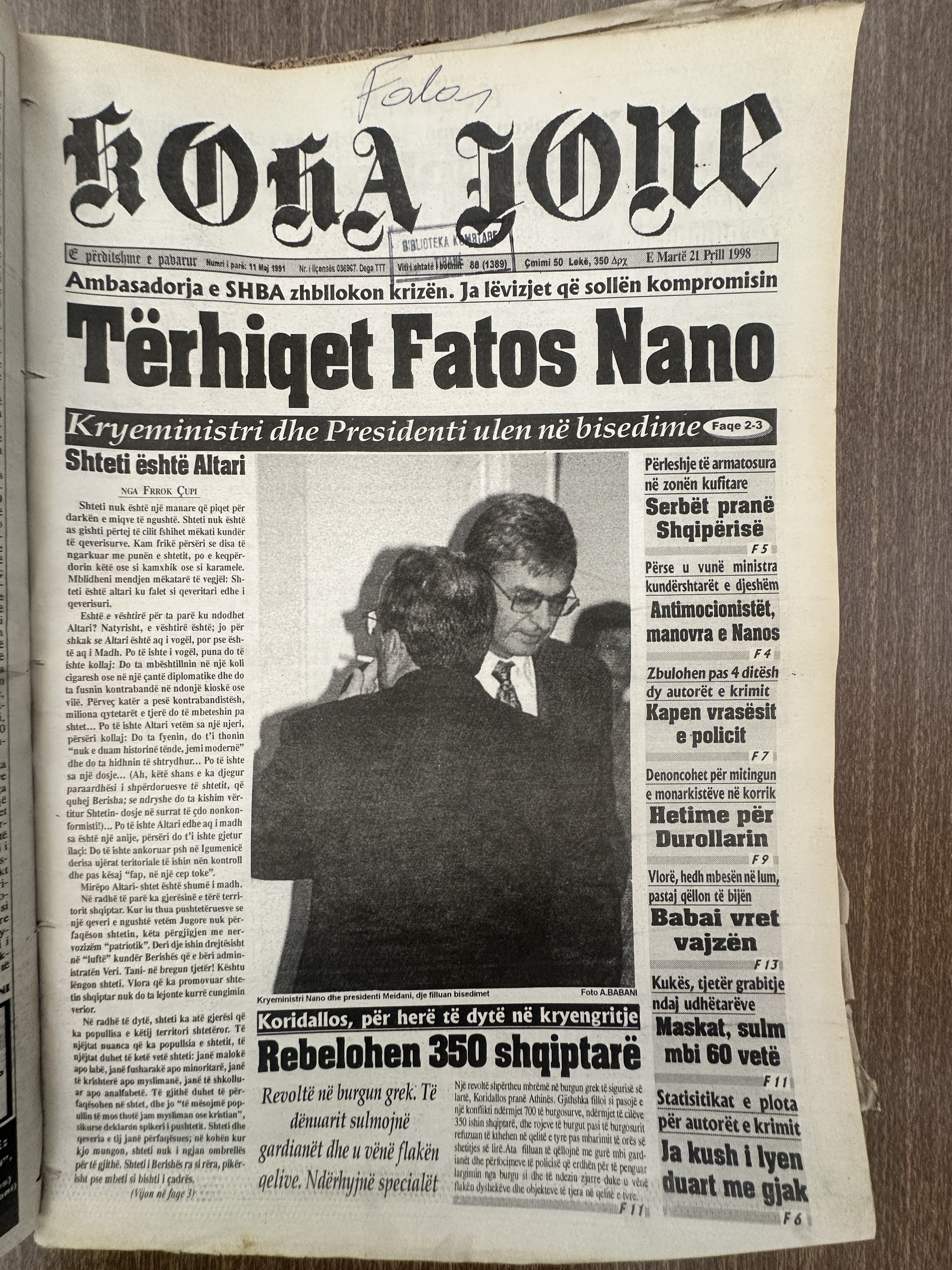 Koha Jonë 1998-04-21