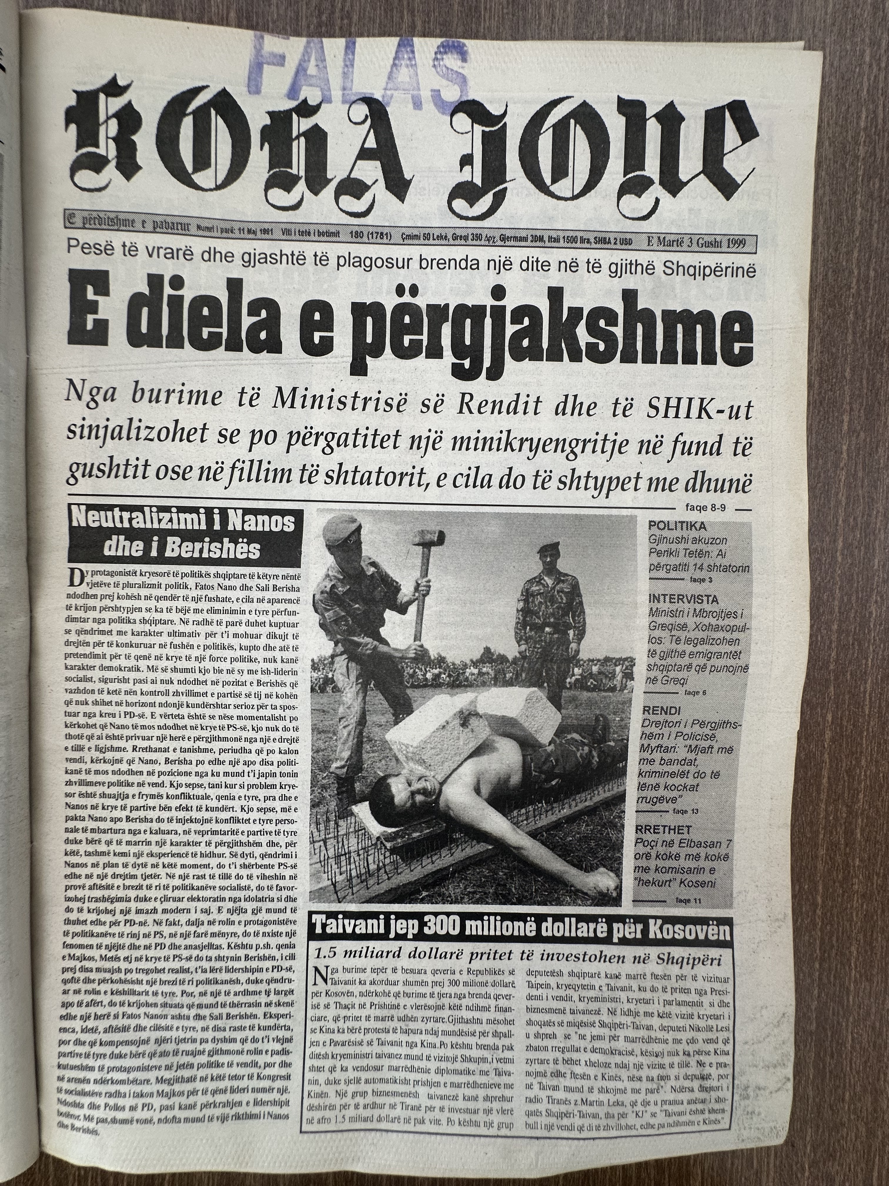 Koha Jonë 1999-08-03