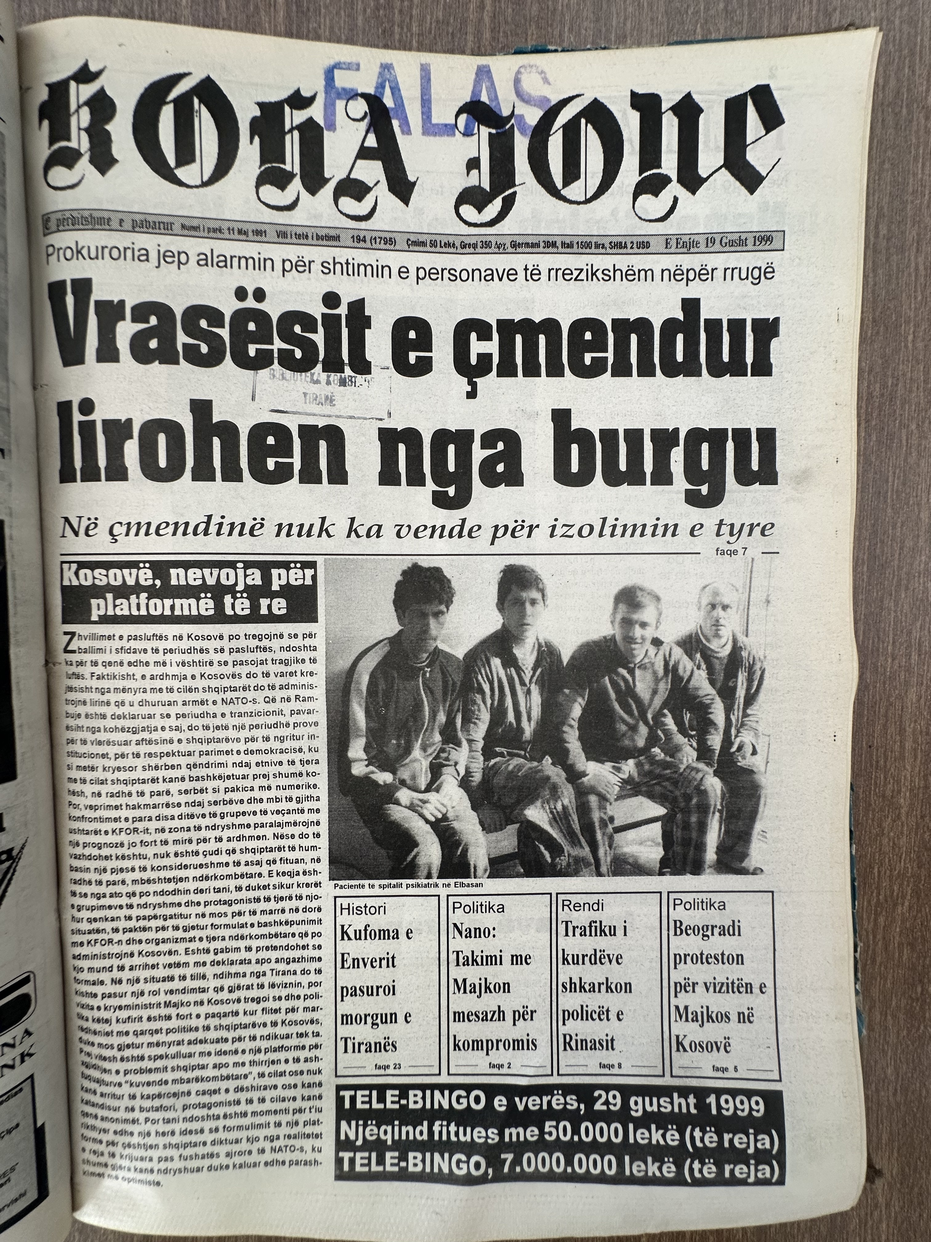 Koha Jonë 1999-08-29