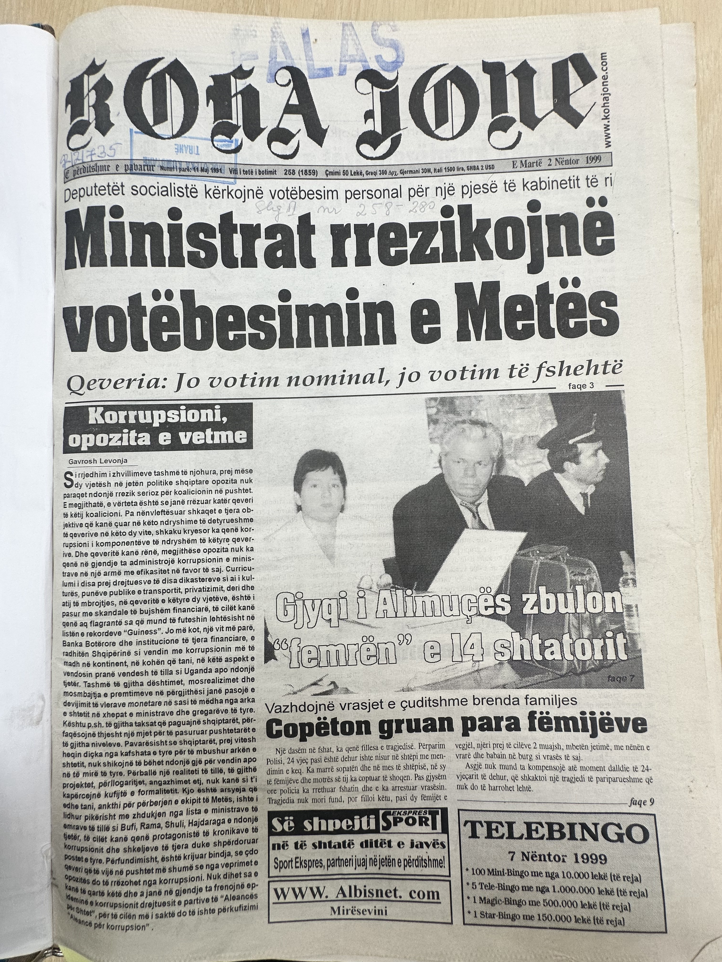 Koha Jonë 1999-11-02
