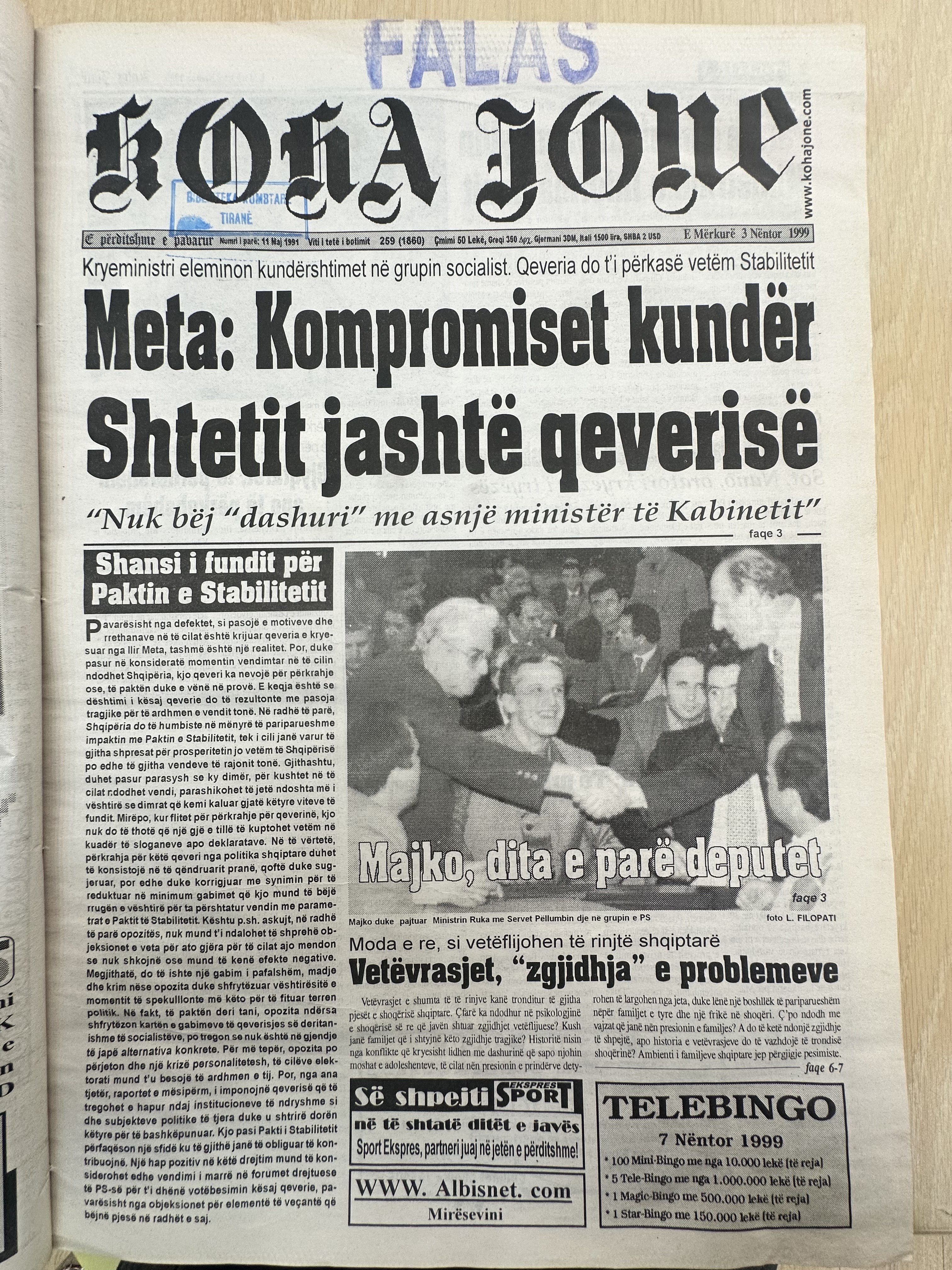 Koha Jonë 1999-11-03