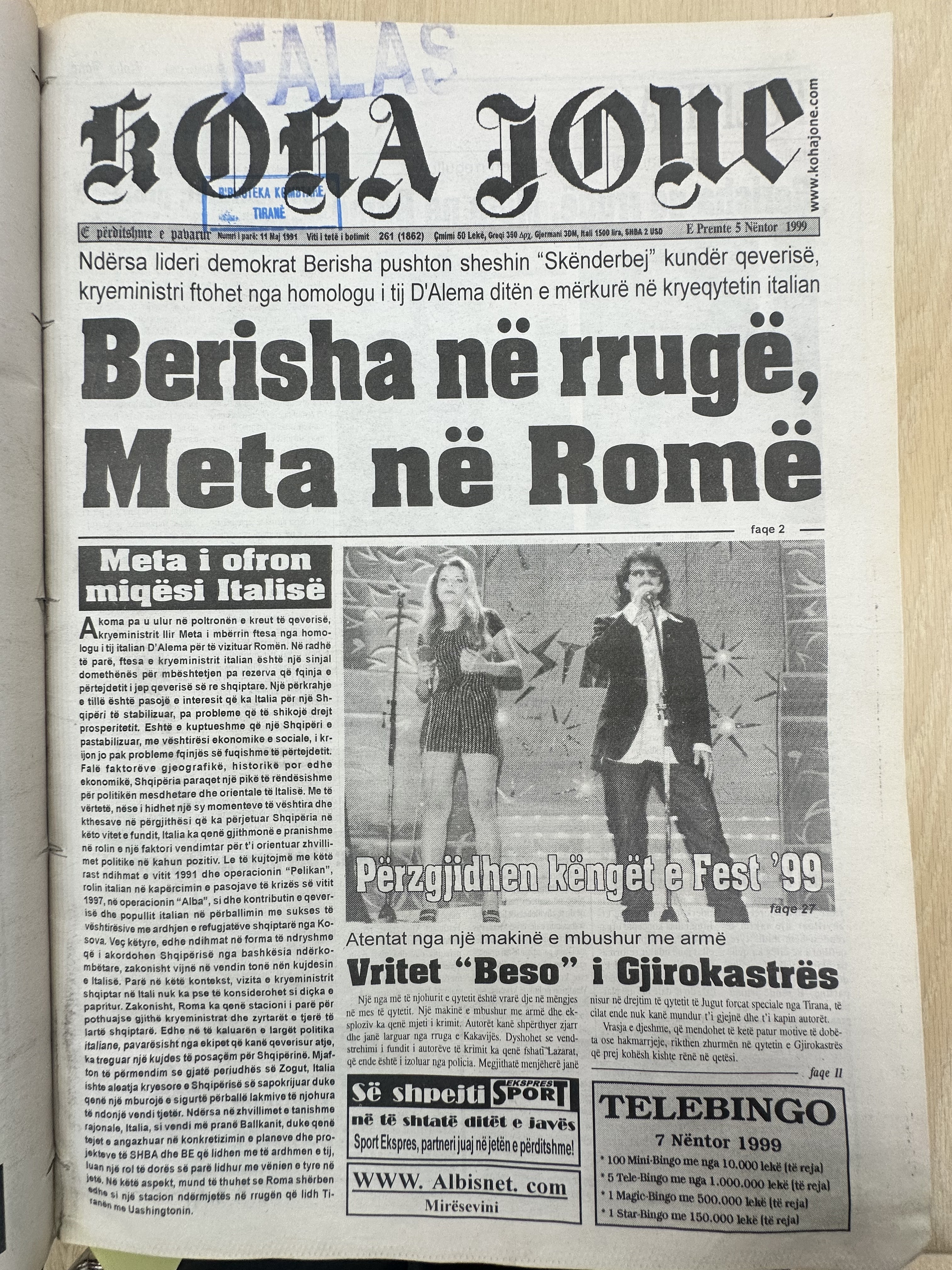 Koha Jonë 1999-11-07