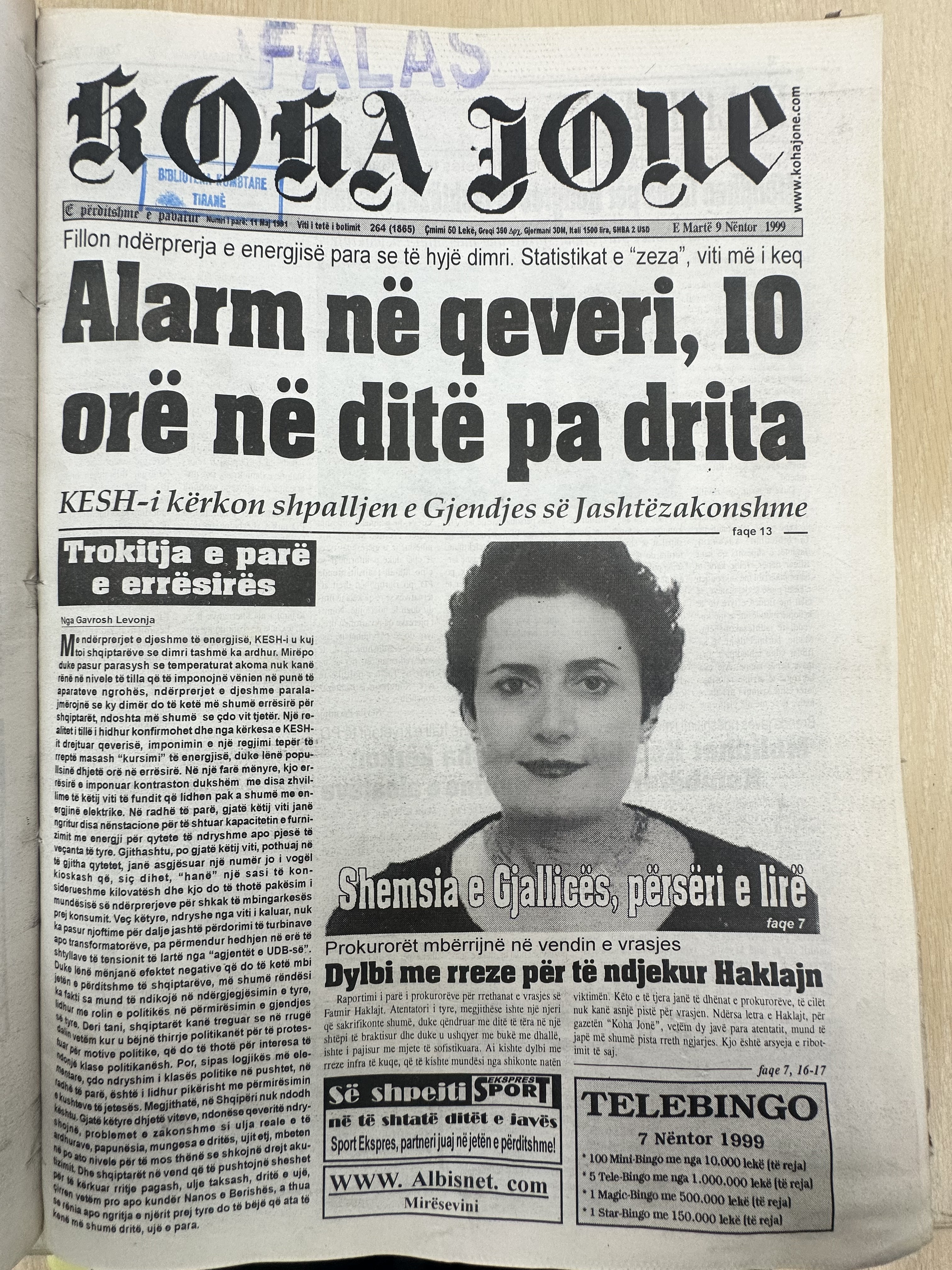 Koha Jonë 1999-11-09