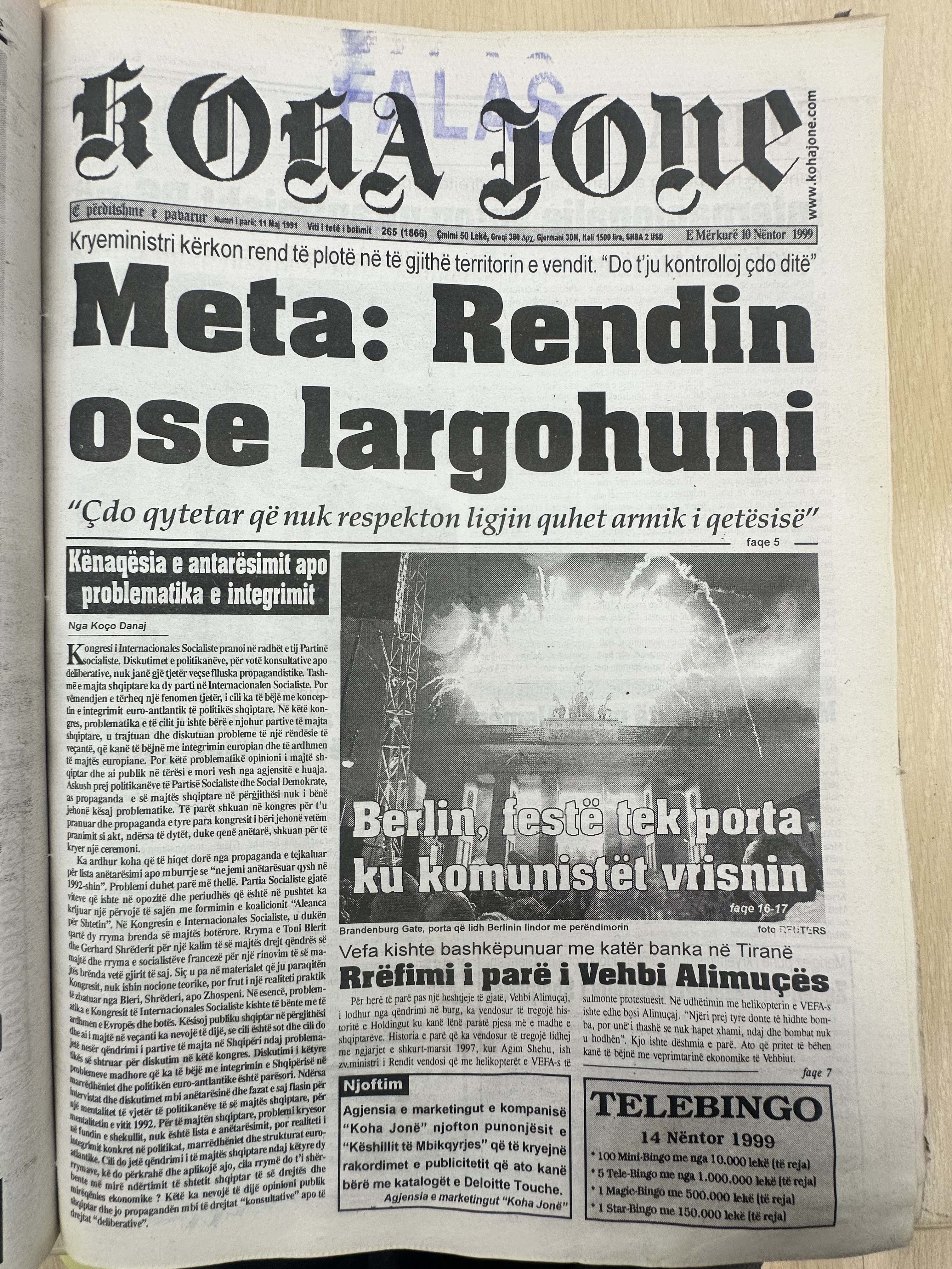 Koha Jonë 1999-11-10