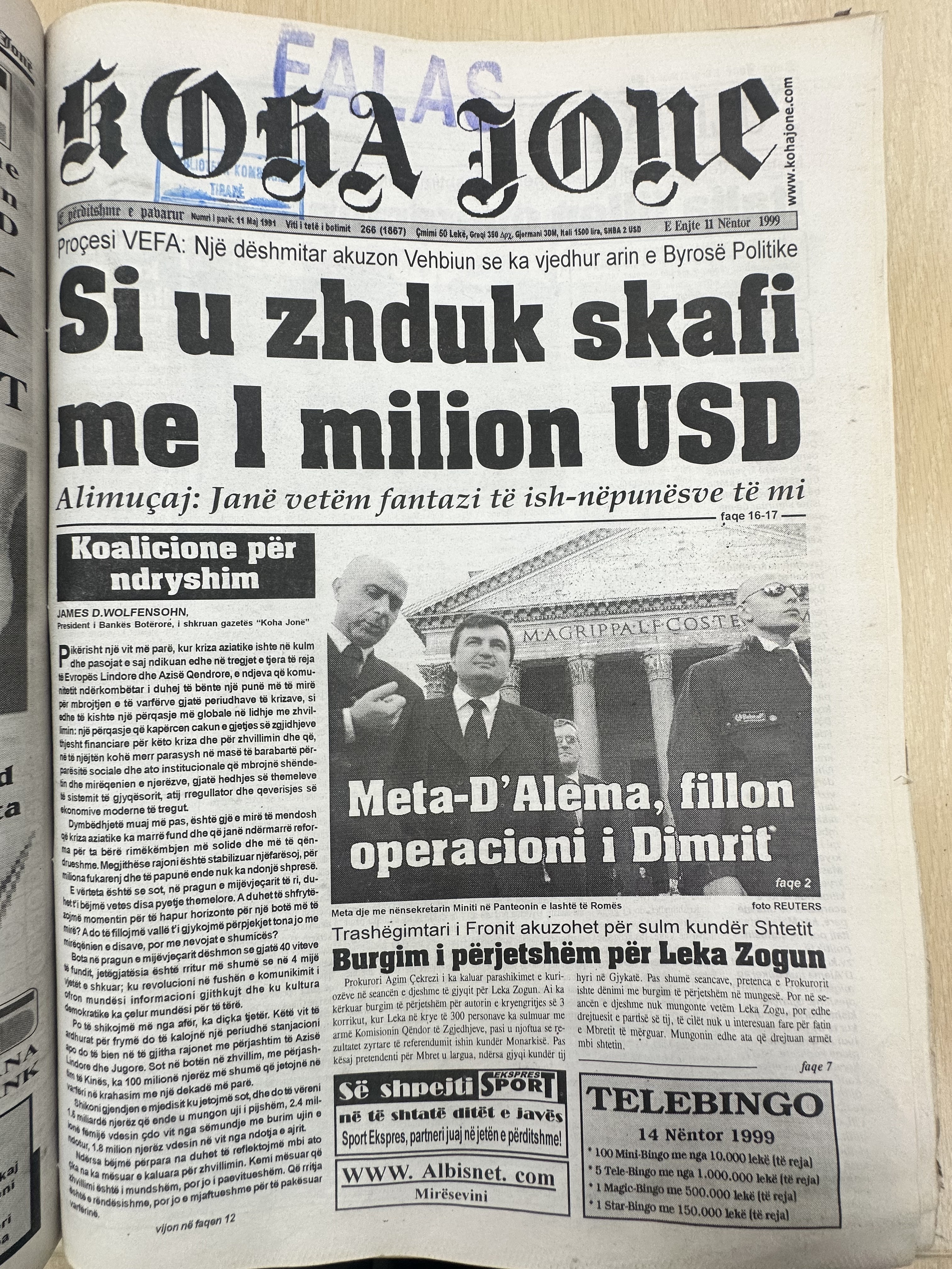 Koha Jonë 1999-11-11