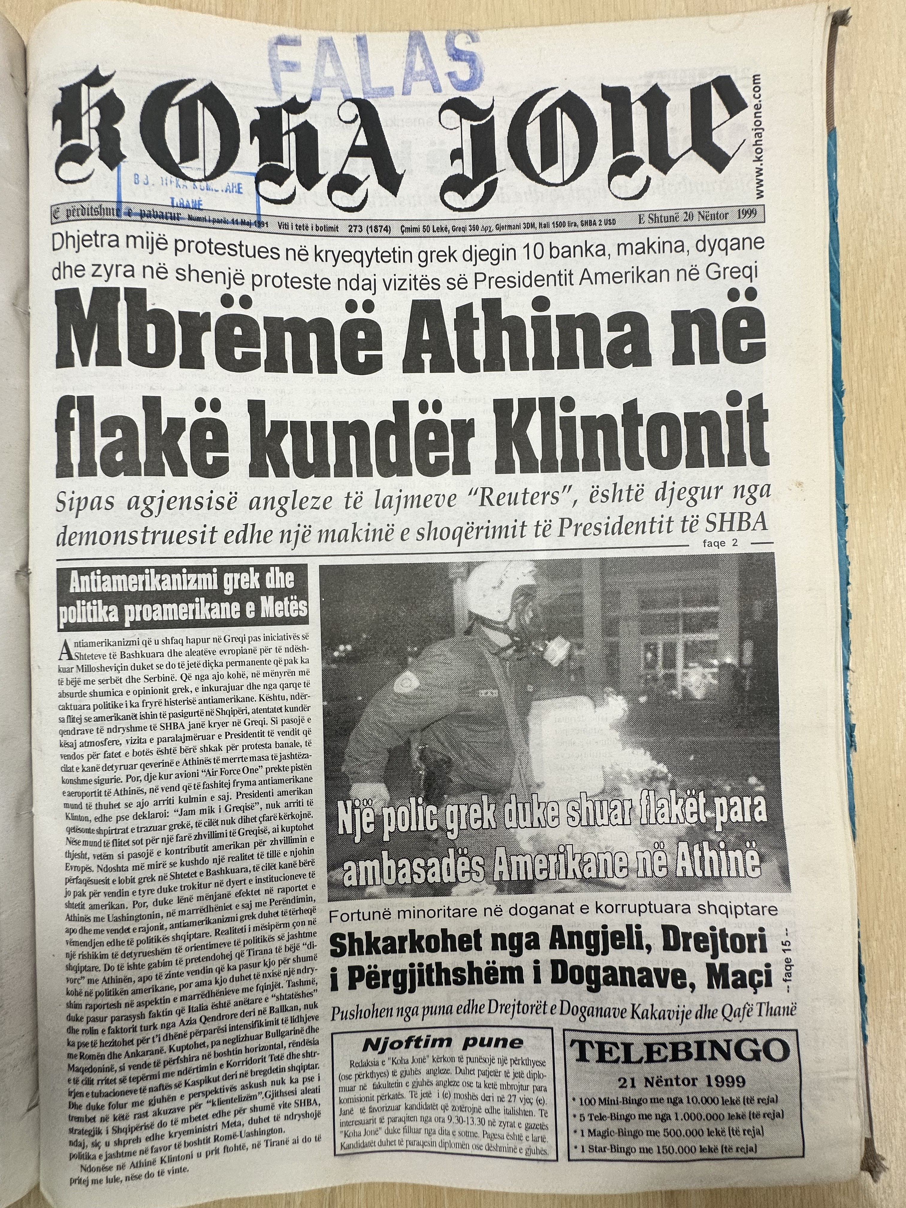 Koha Jonë 1999-11-20