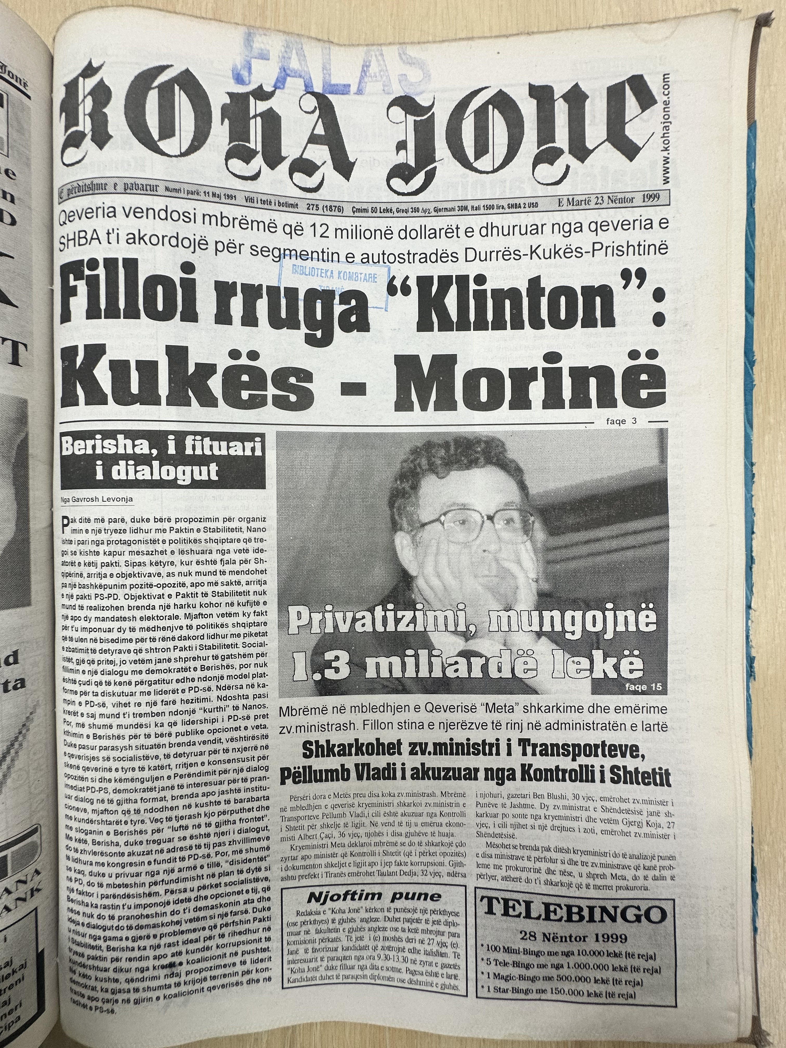 Koha Jonë 1999-11-23