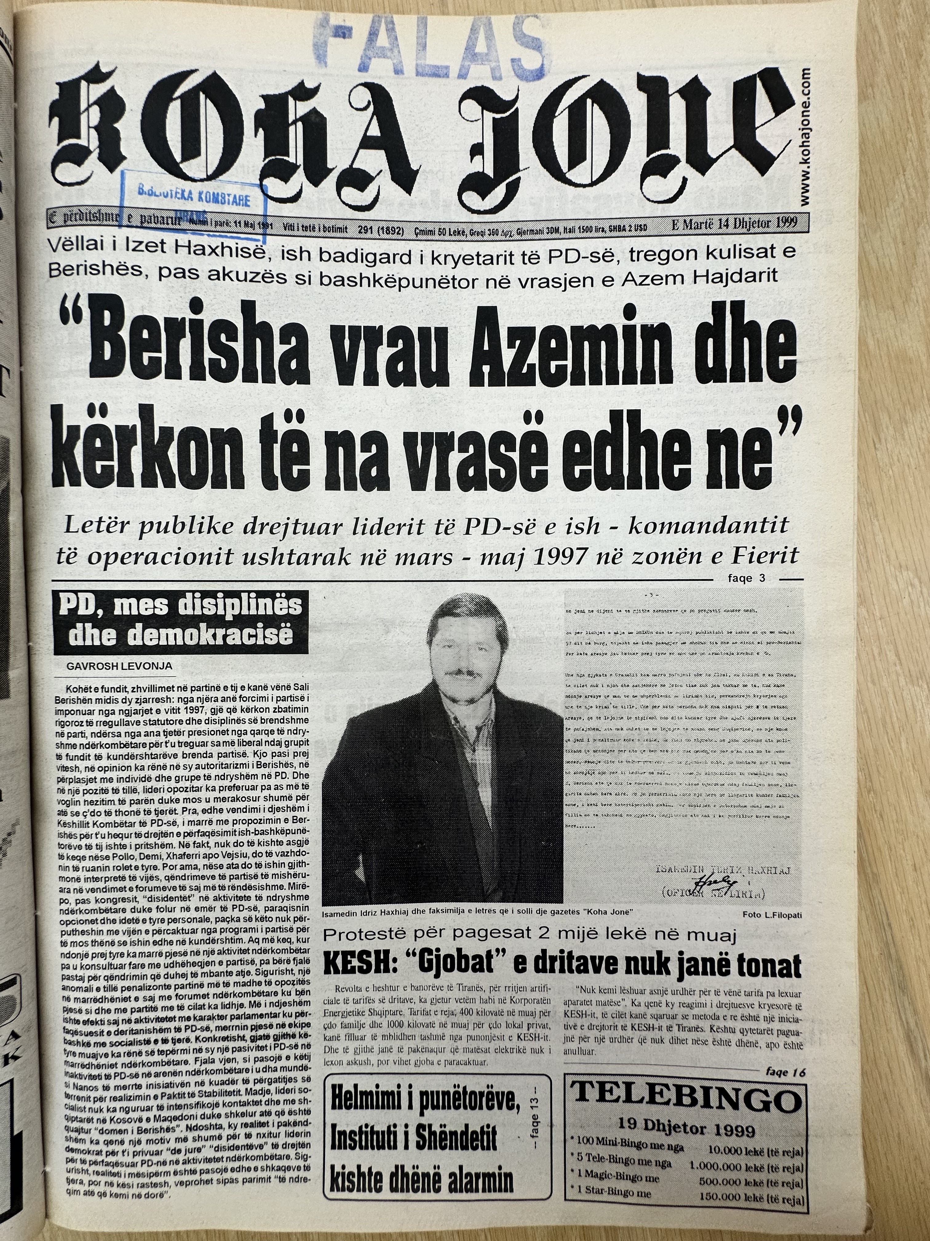 Koha Jonë 1999-12-14
