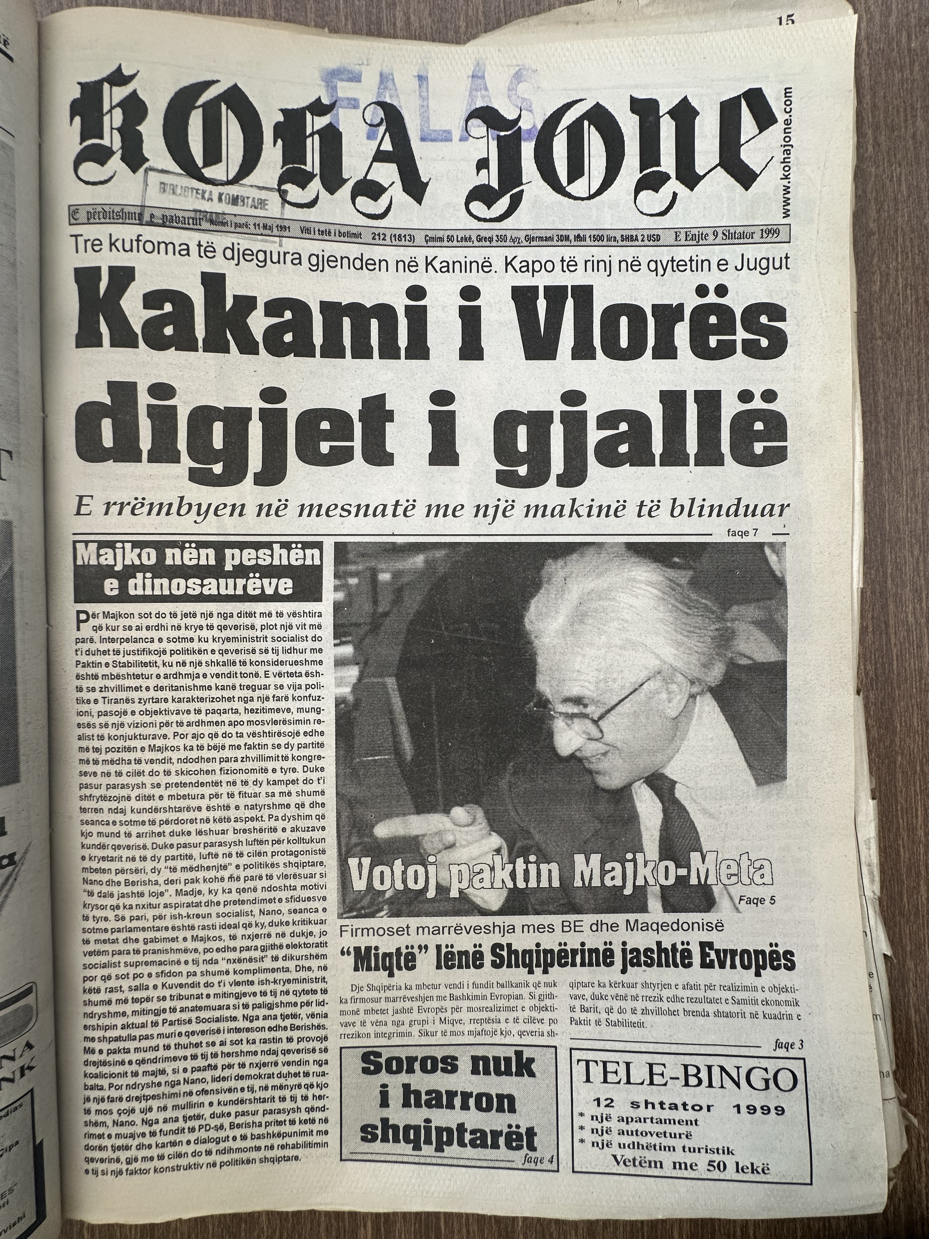 Koha Jonë 1999-09-09
