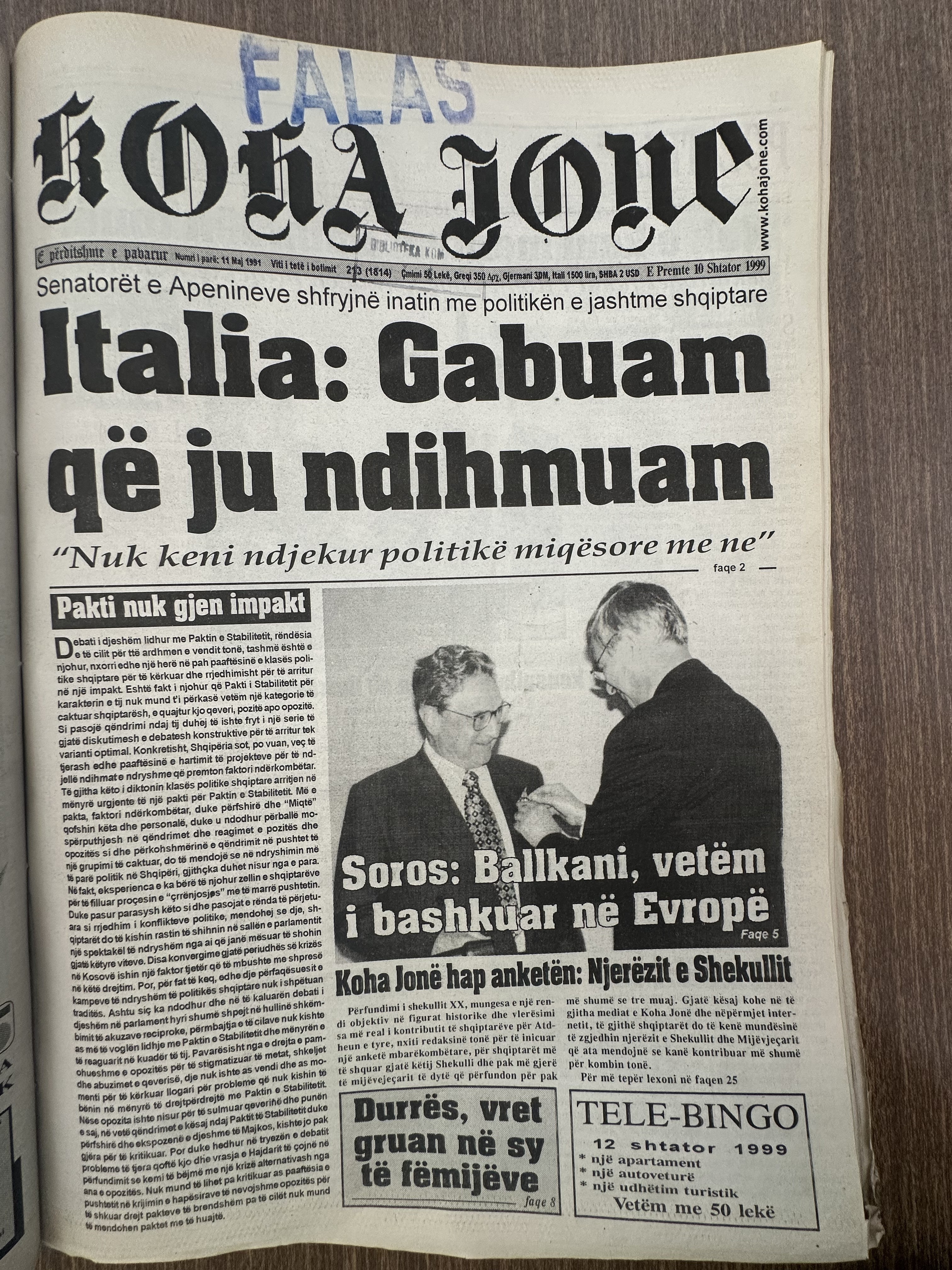 Koha Jonë 1999-09-12