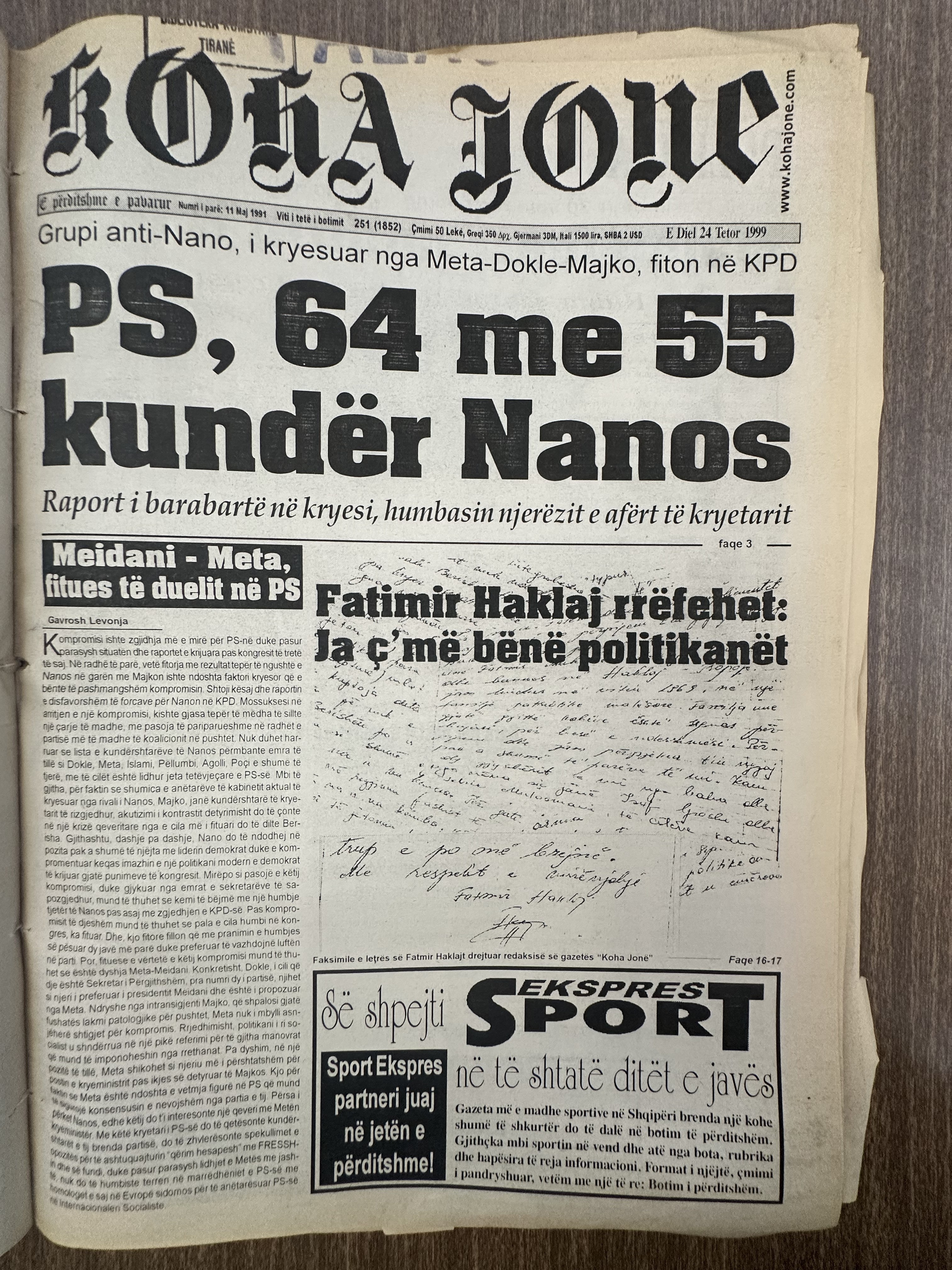 Koha Jonë 1999-10-24