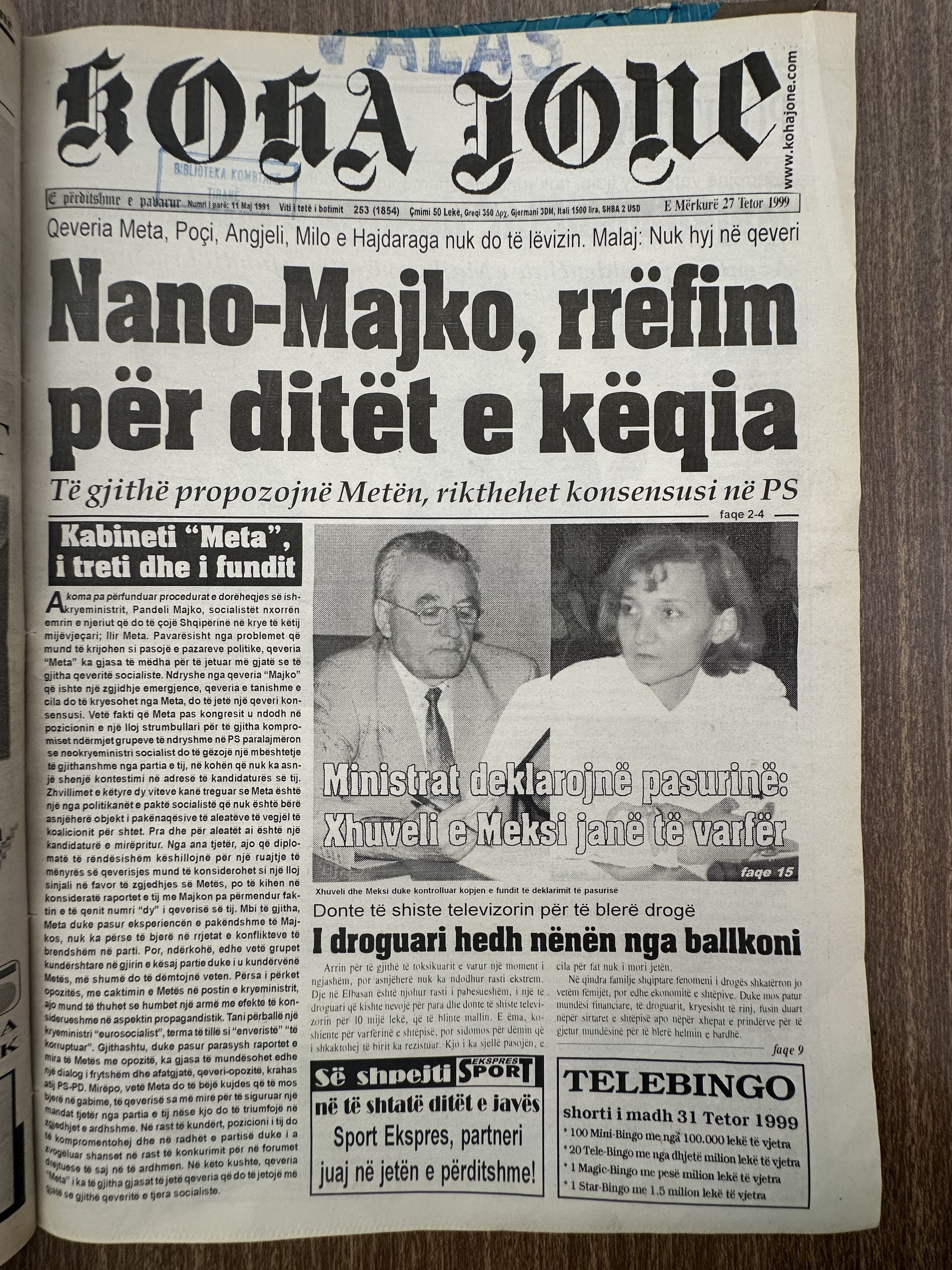 Koha Jonë 1999-10-27