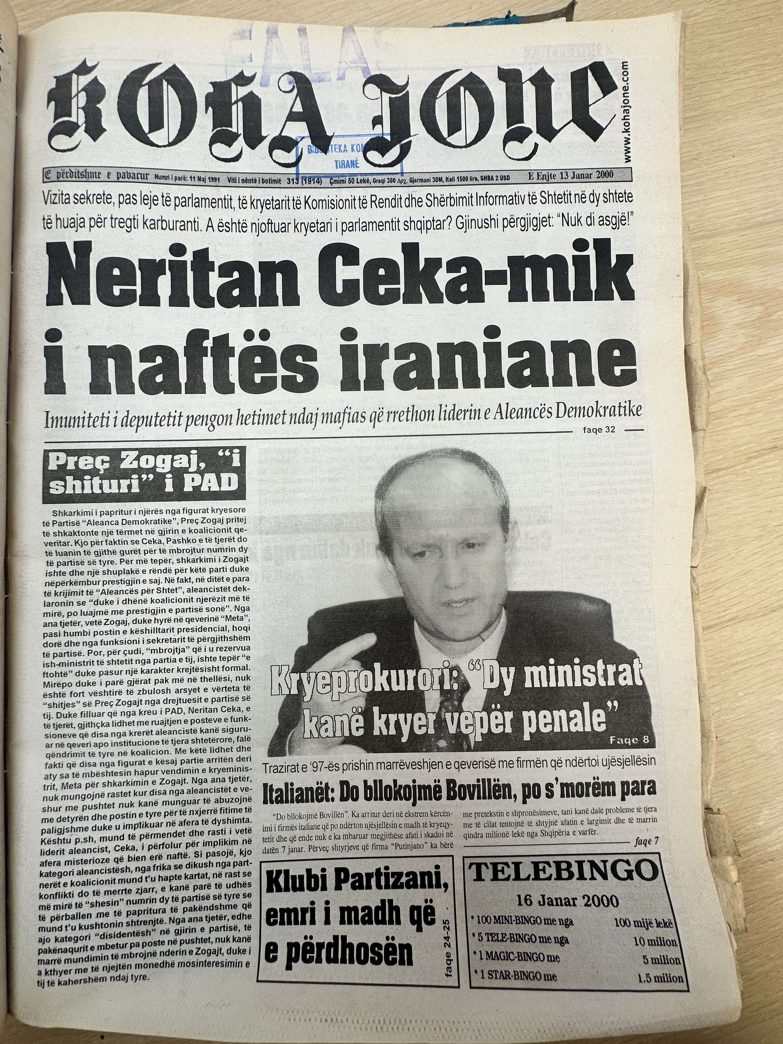 Koha Jonë 2000-01-13