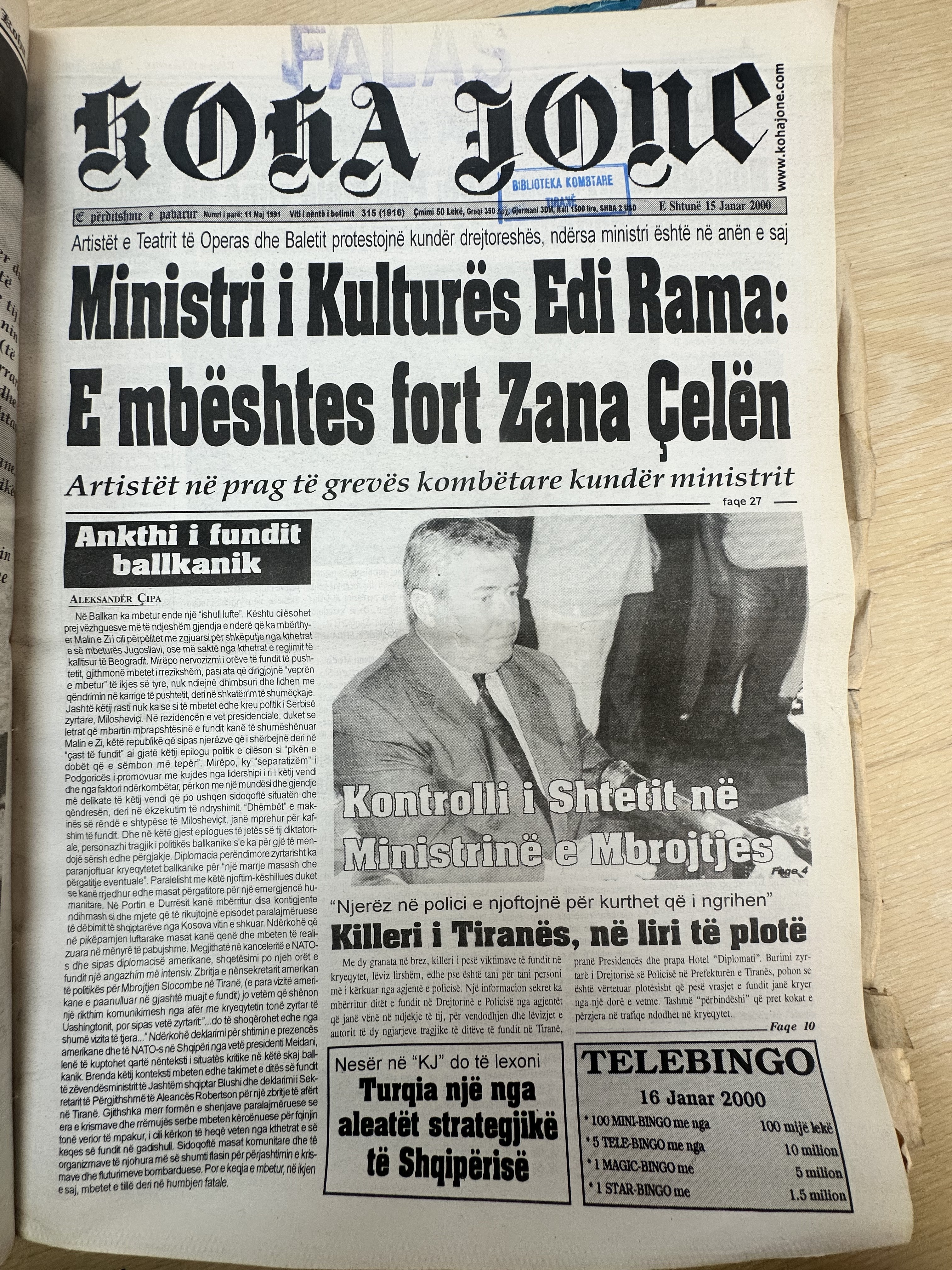Koha Jonë 2000-01-15