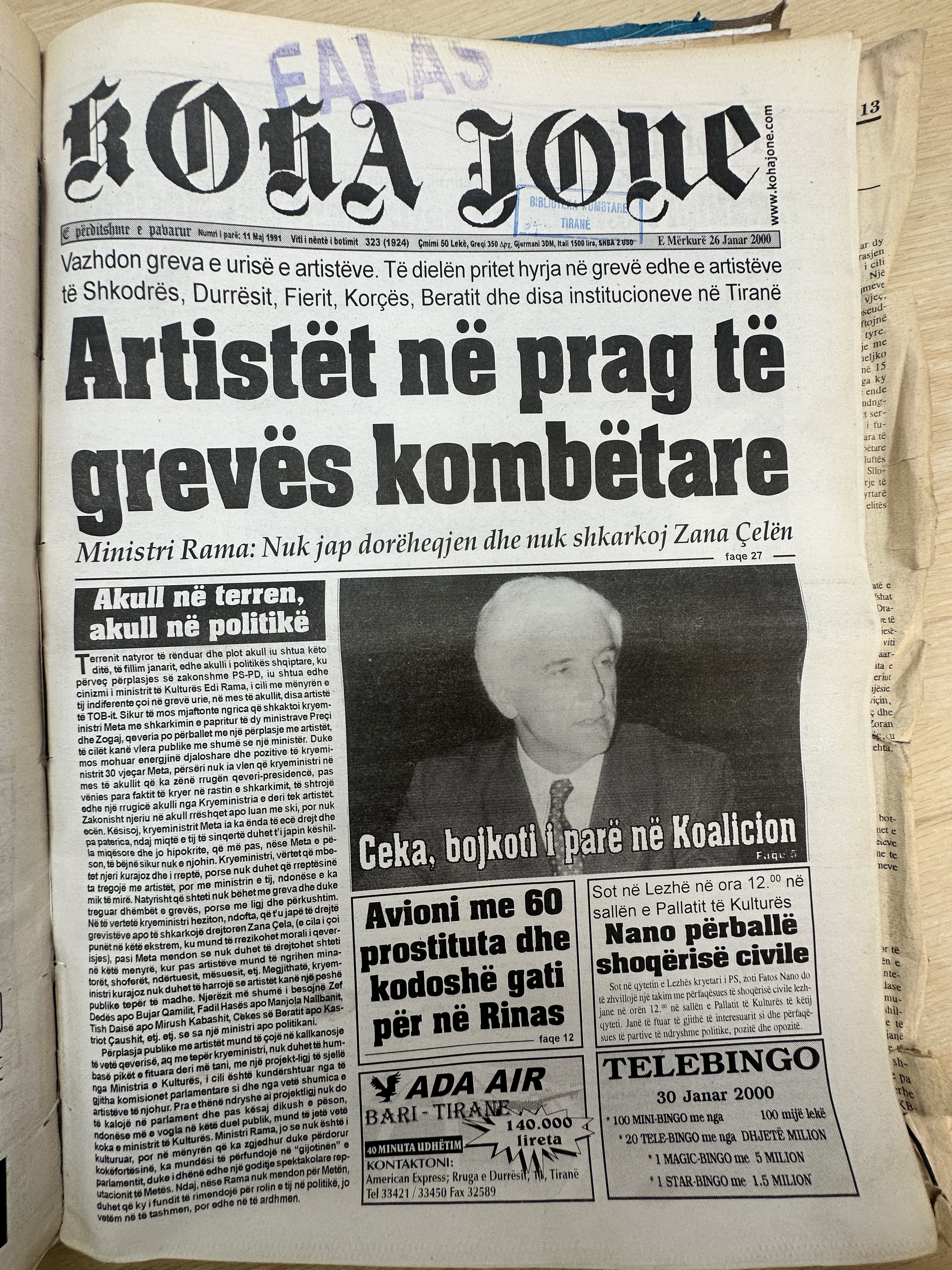 Koha Jonë 2000-01-26
