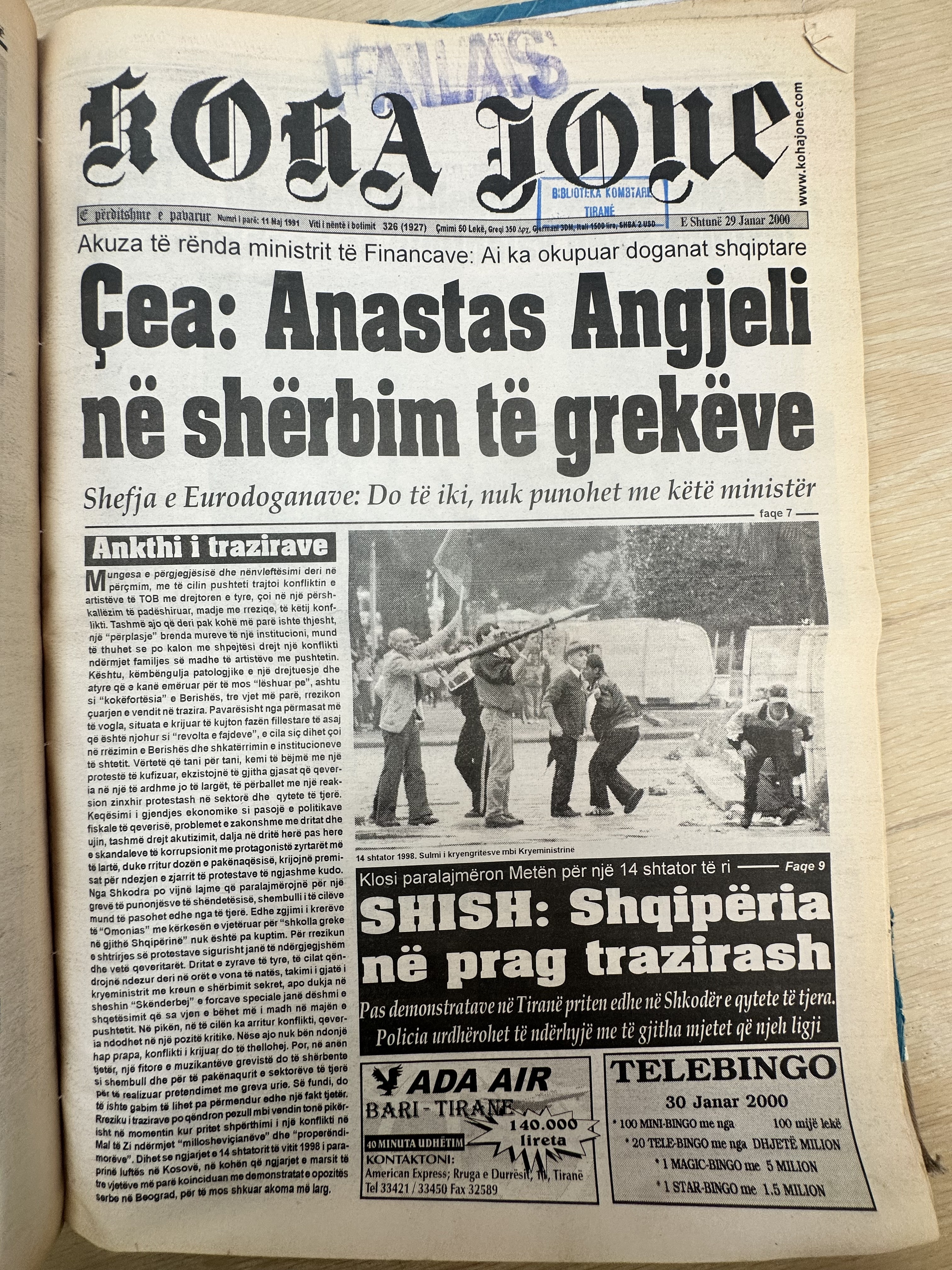 Koha Jonë 2000-01-29