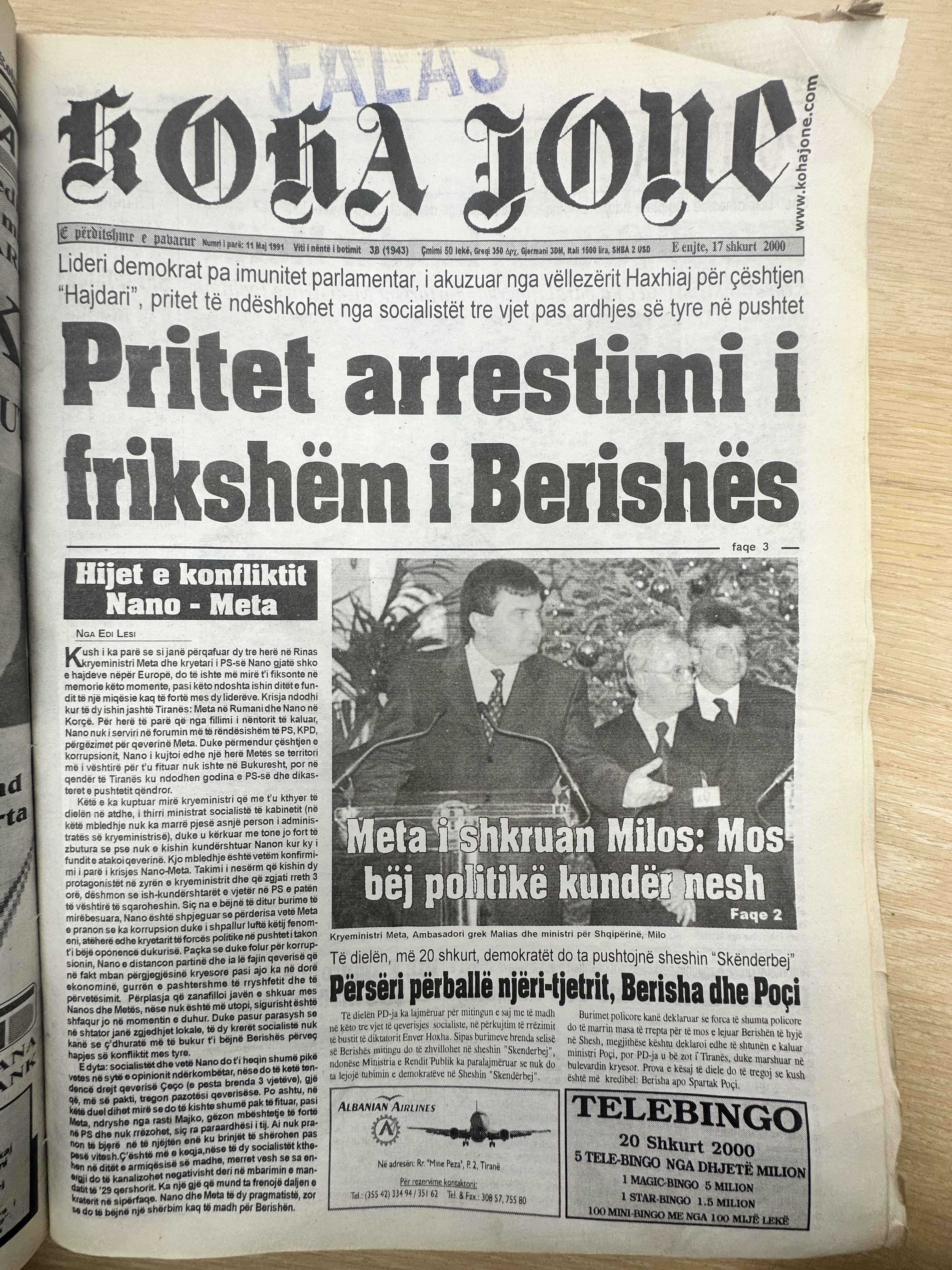 Koha Jonë 2000-02-13