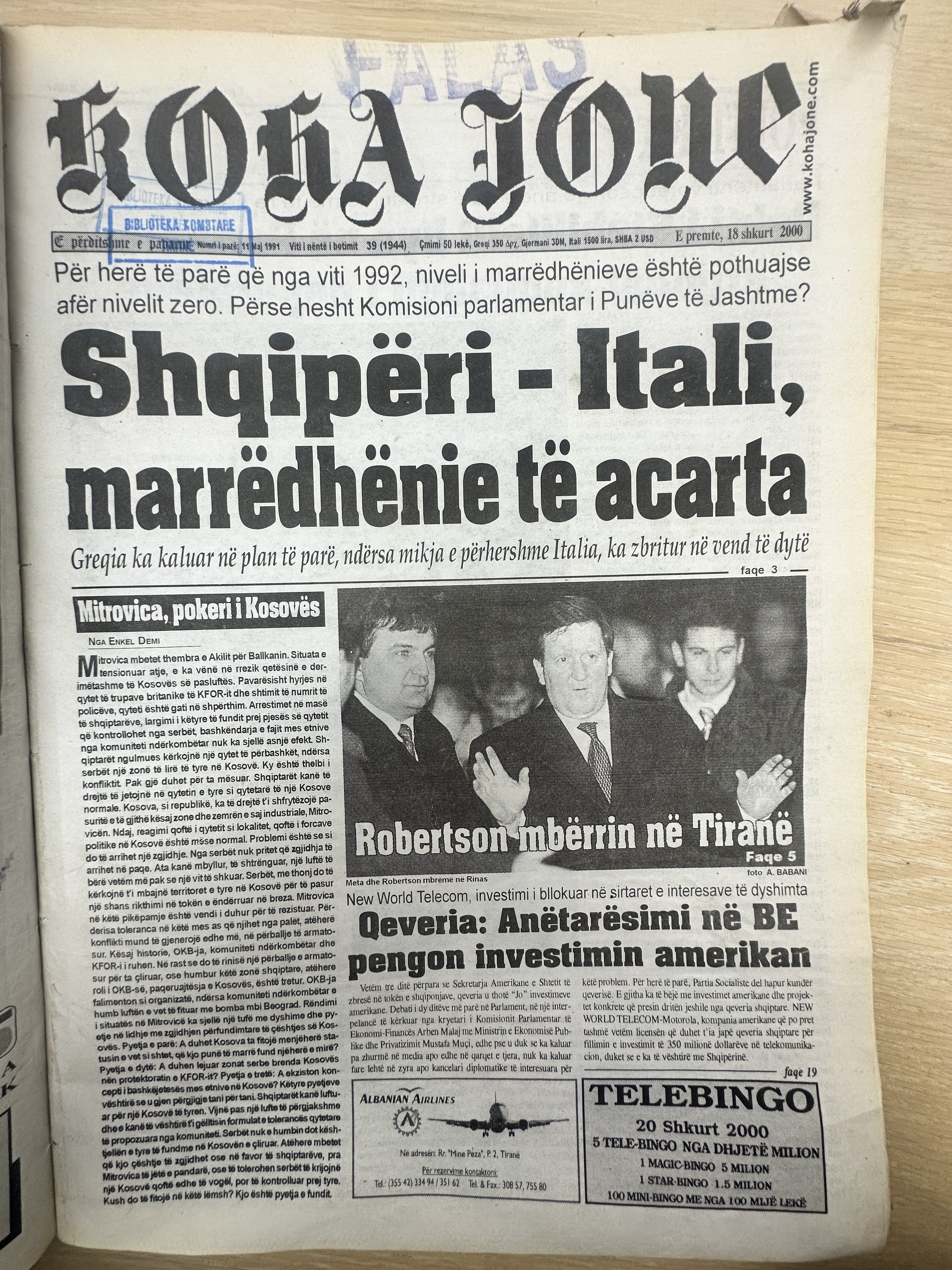 Koha Jonë 2000-02-18