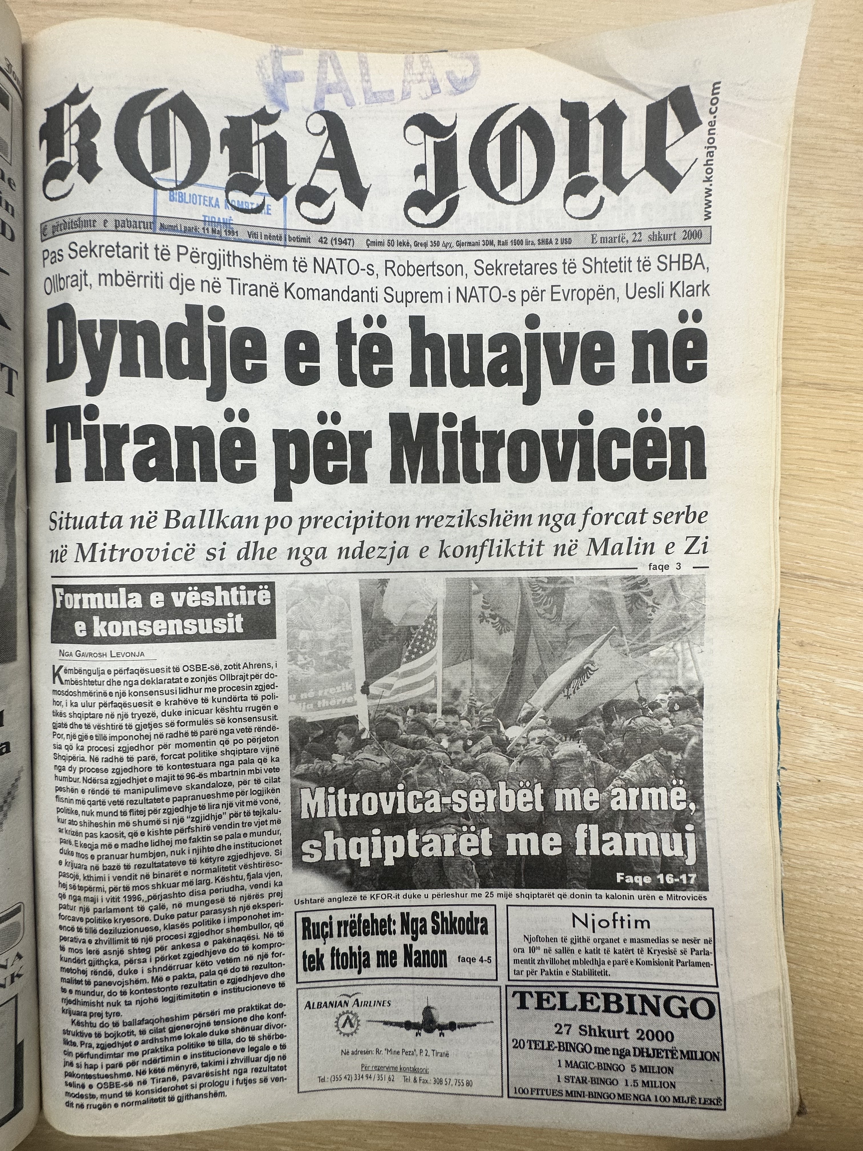 Koha Jonë 2000-02-22