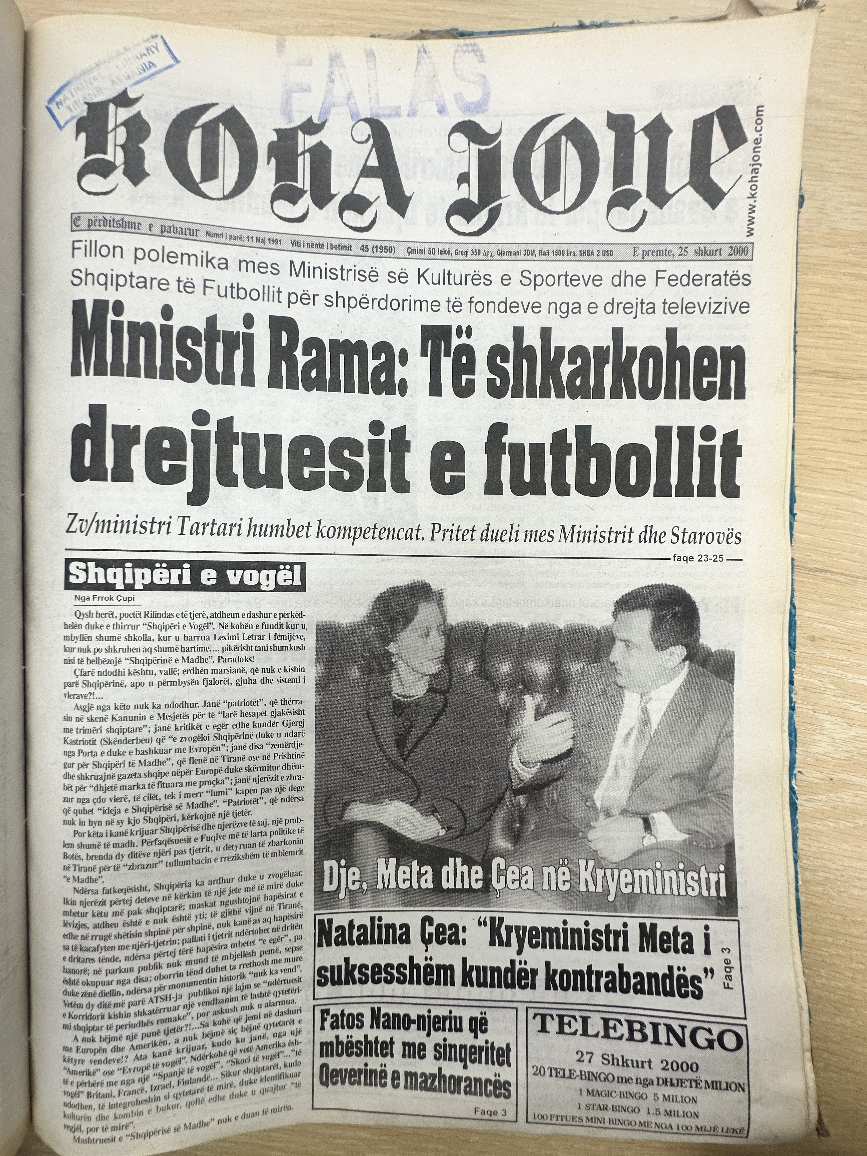 Koha Jonë 2000-02-25