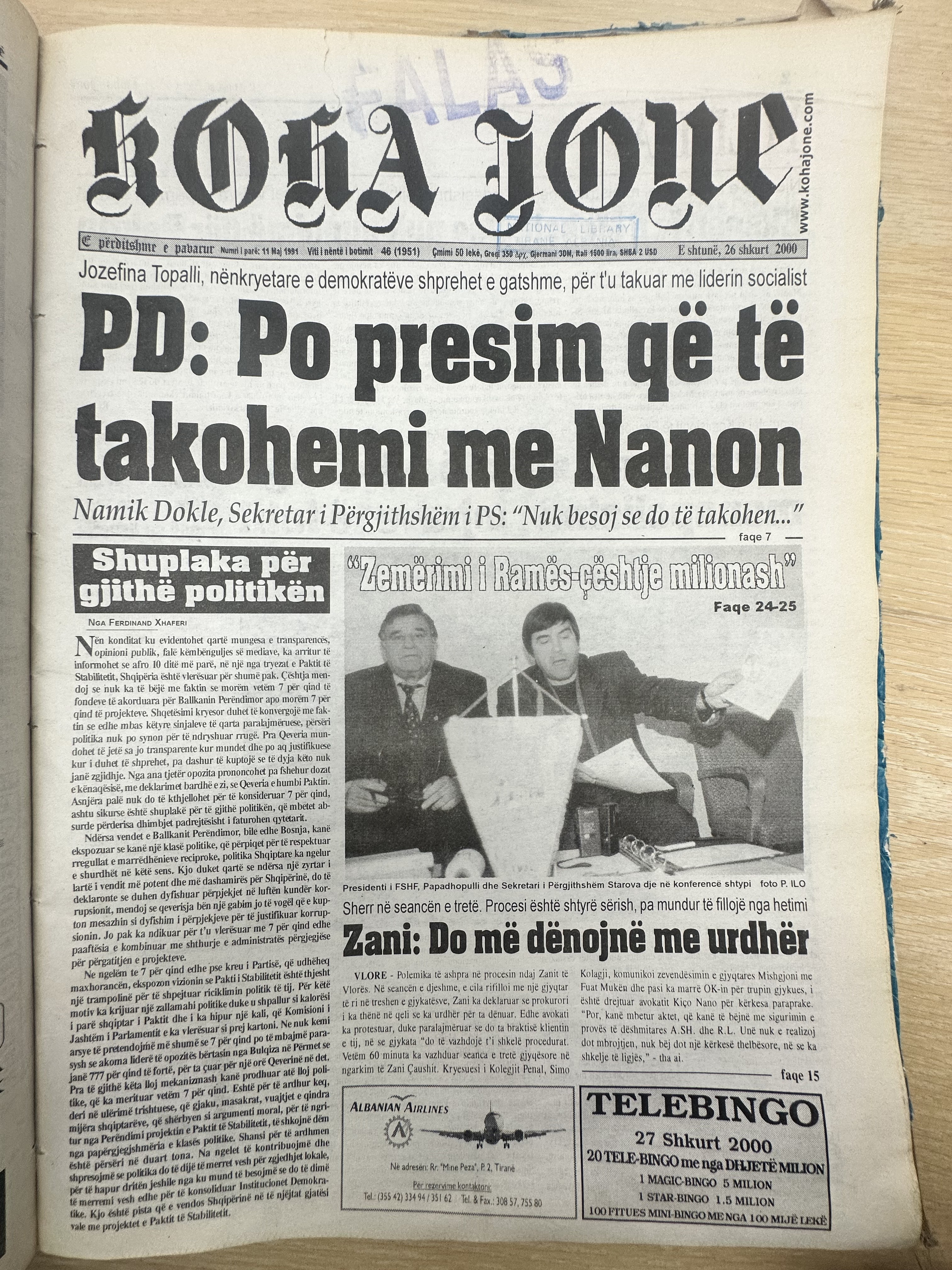 Koha Jonë 2000-02-26