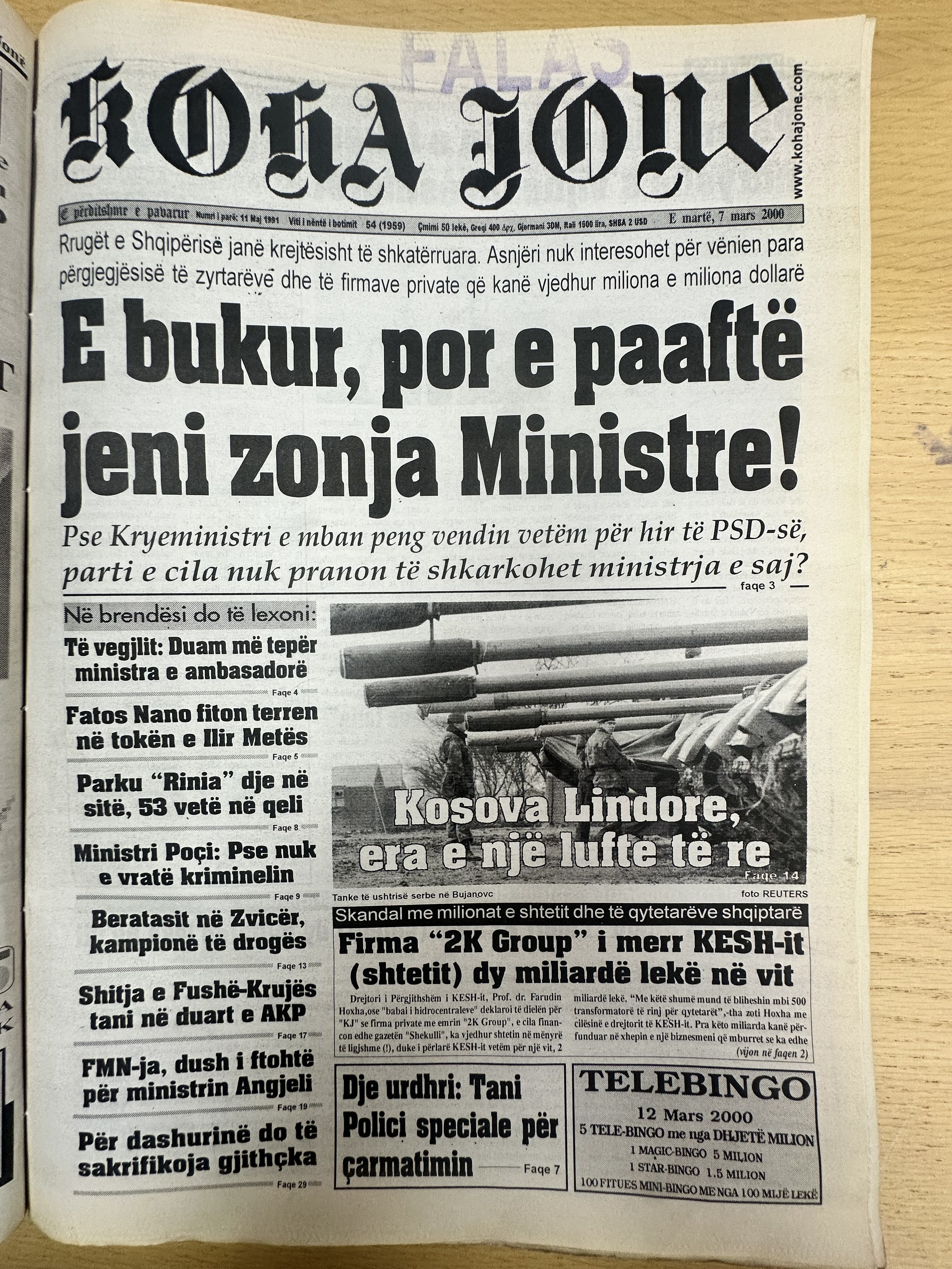 Koha Jonë 2000-03-07