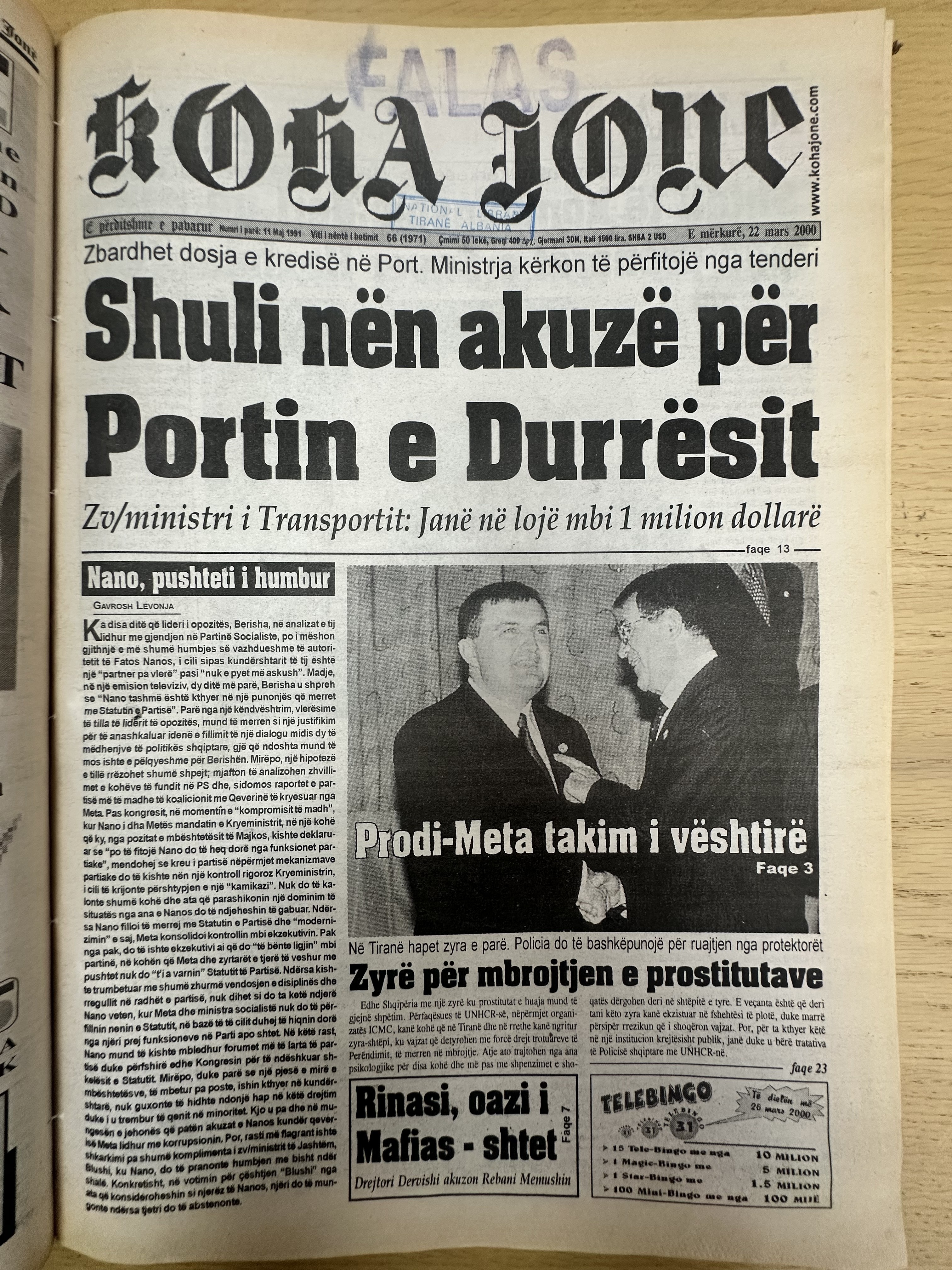Koha Jonë 2000-03-22