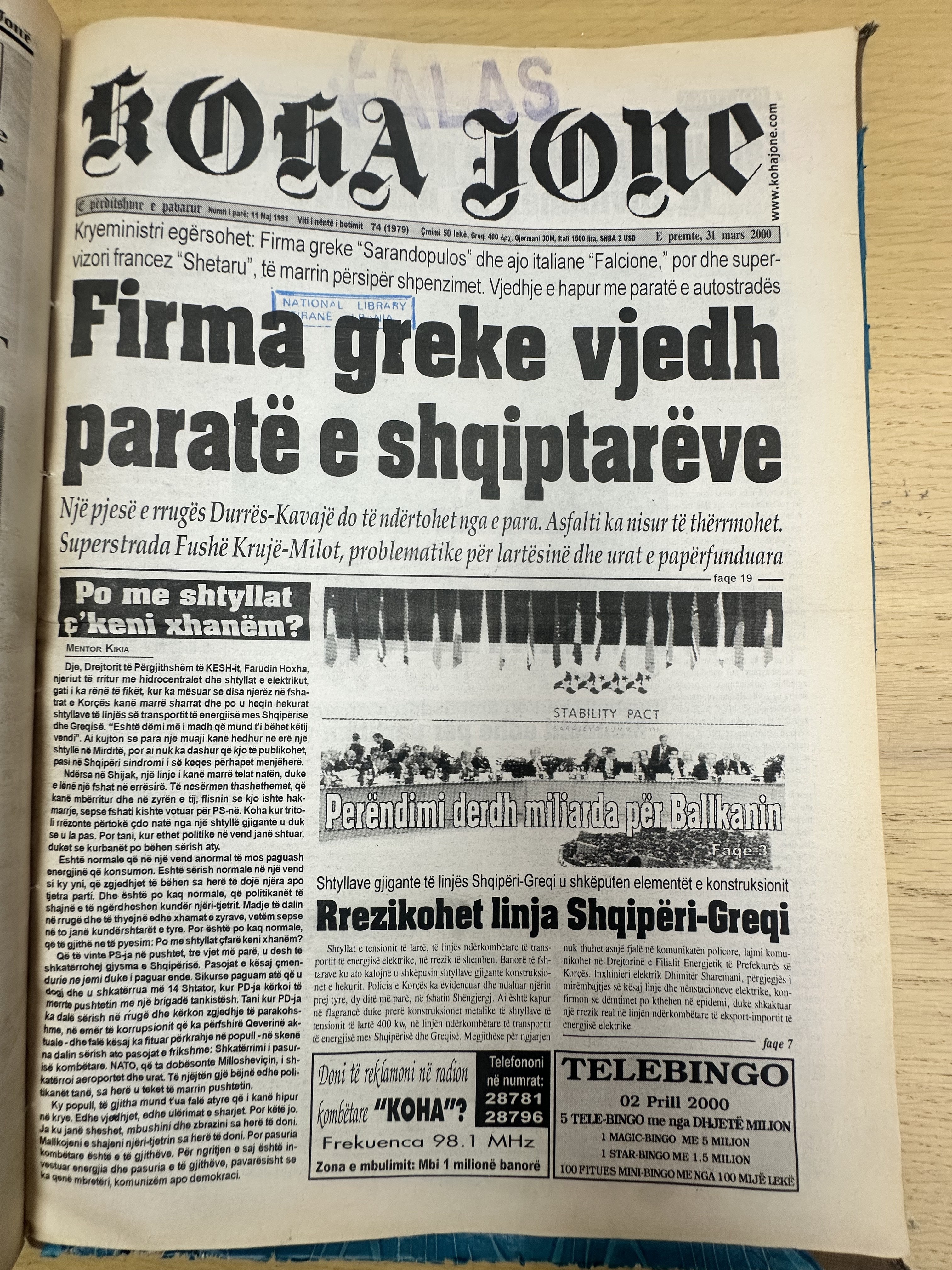 Koha Jonë 2000-03-31