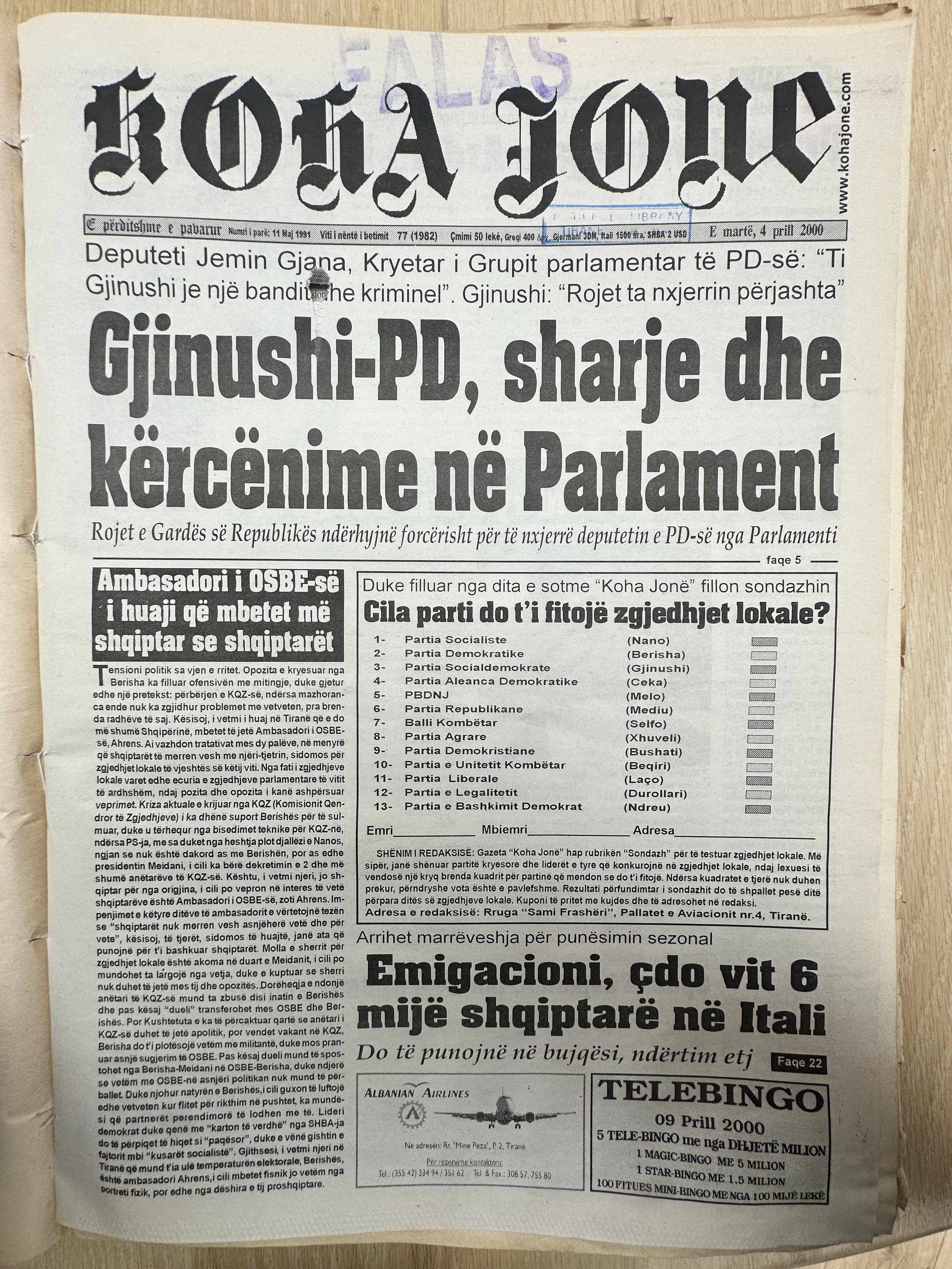 Koha Jonë 2000-04-04