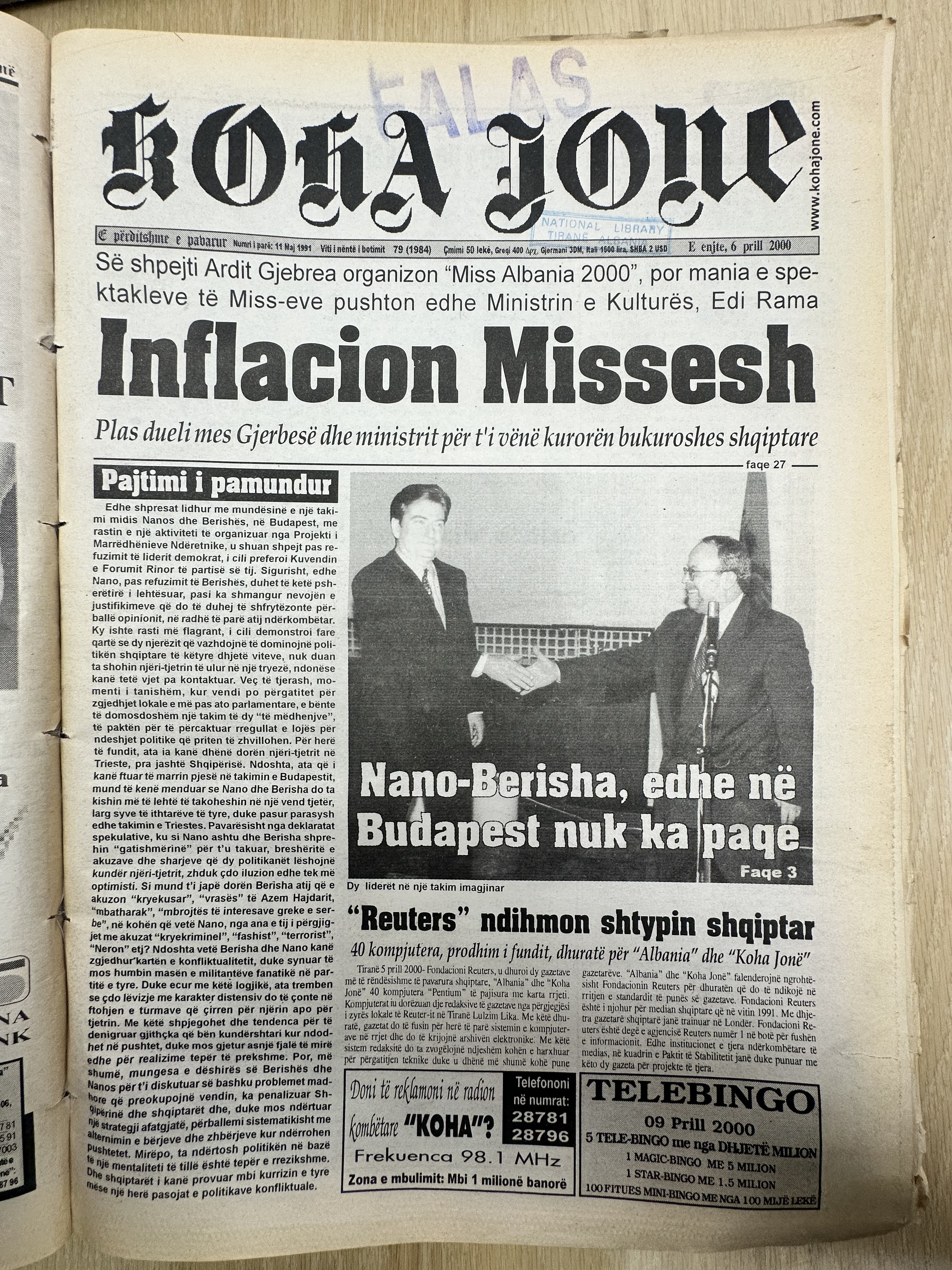 Koha Jonë 2000-04-09
