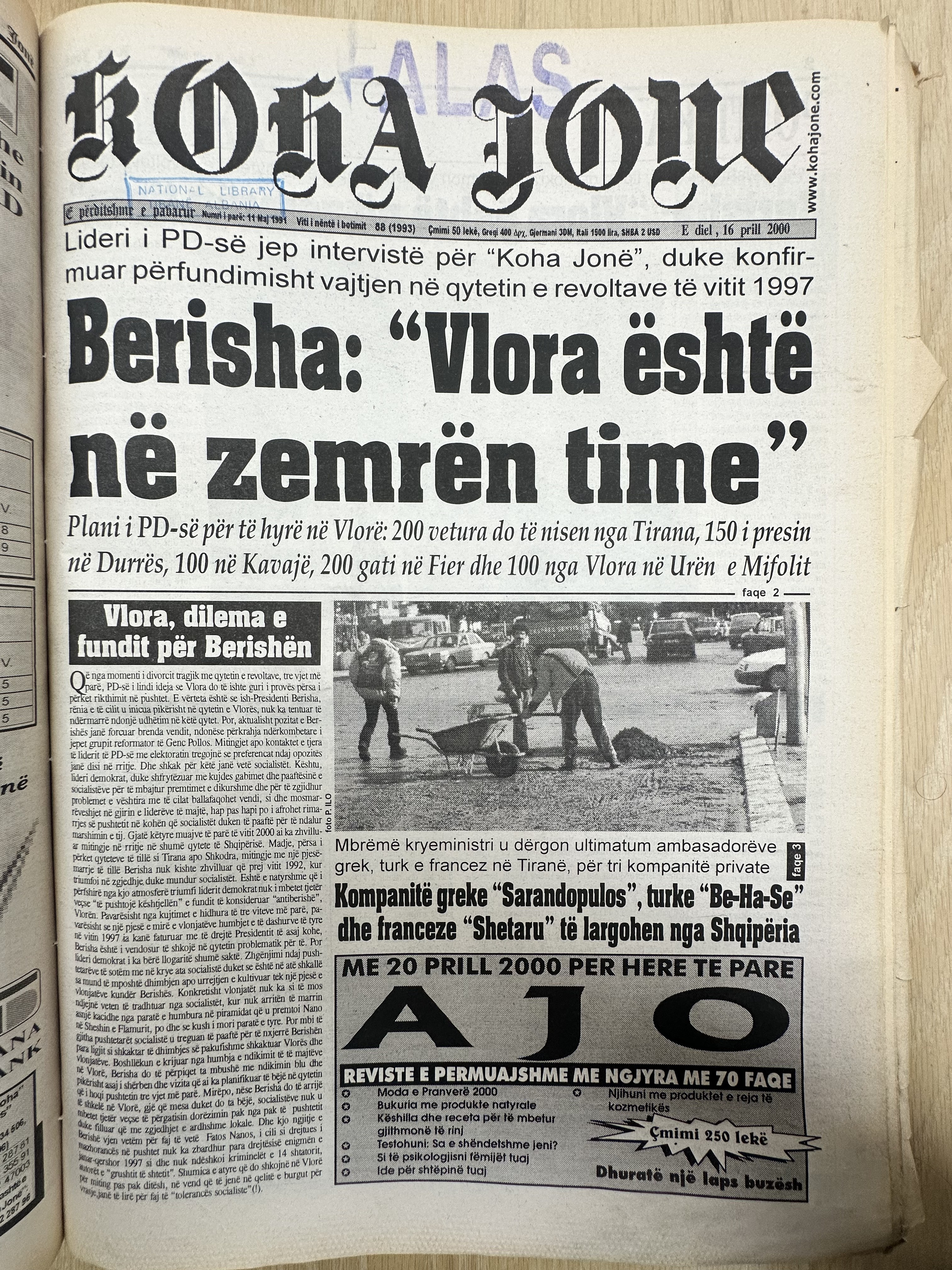 Koha Jonë 2000-04-16