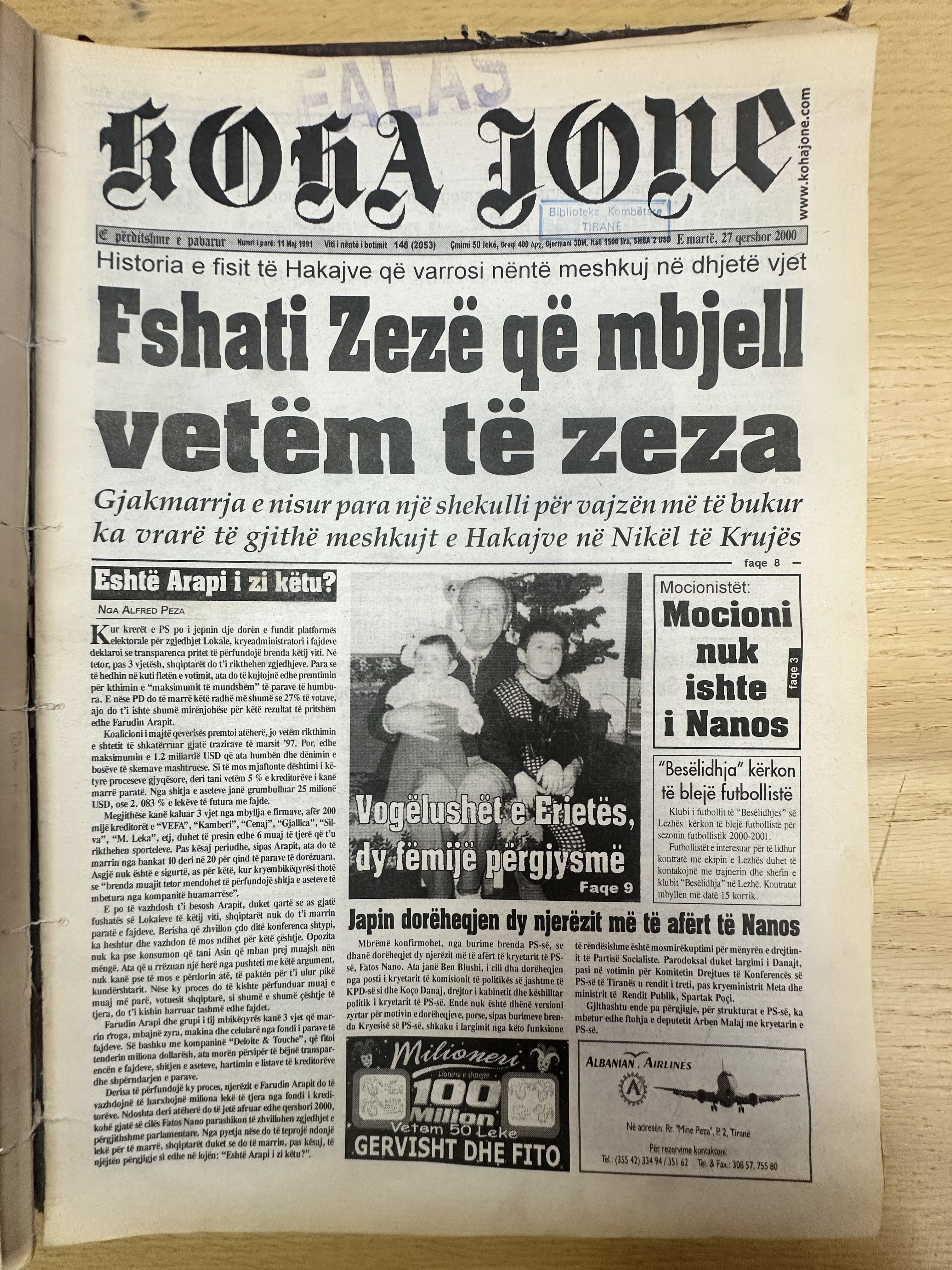 Koha Jonë 2000-06-27