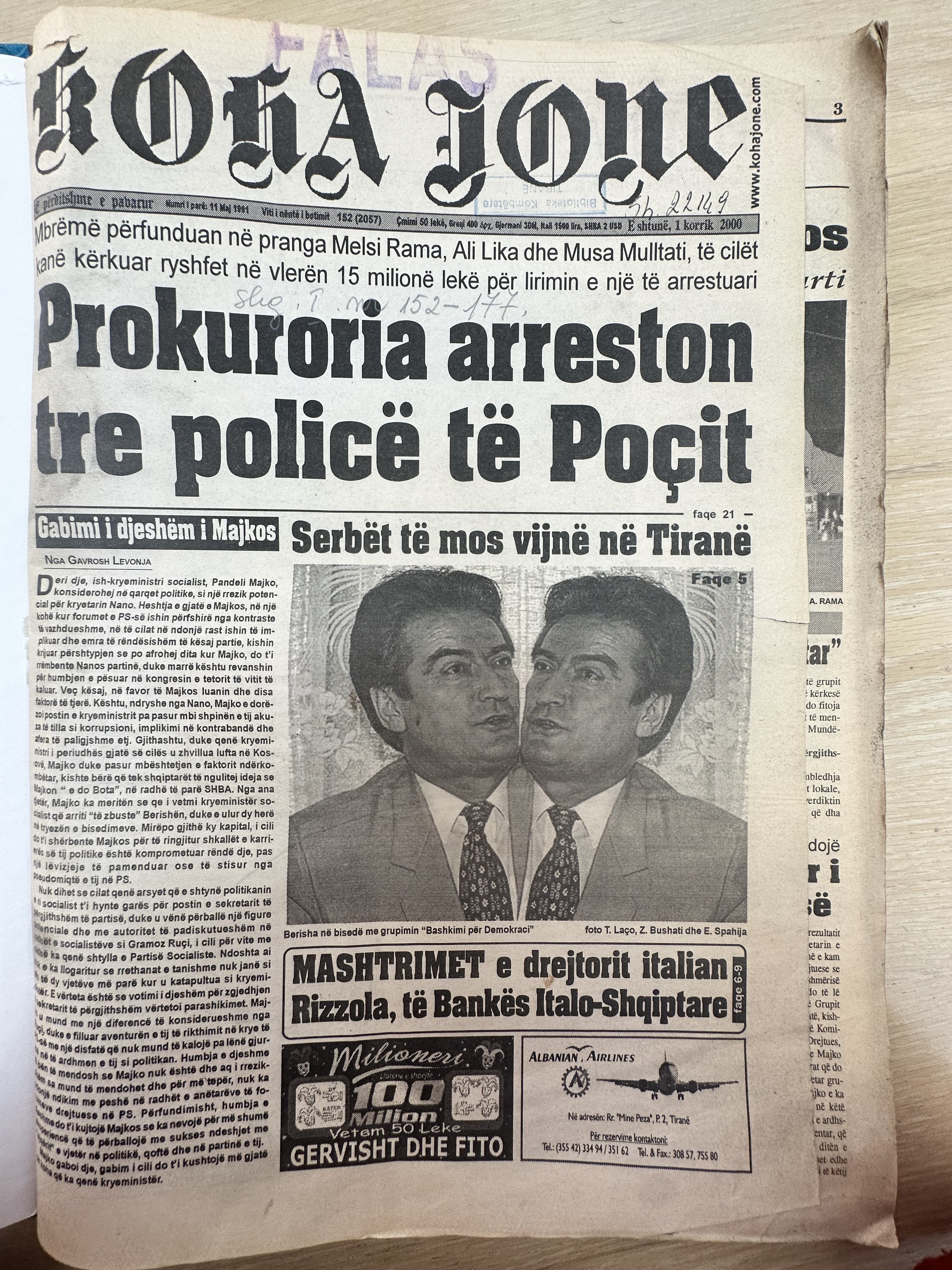 Koha Jonë 2001-05-14