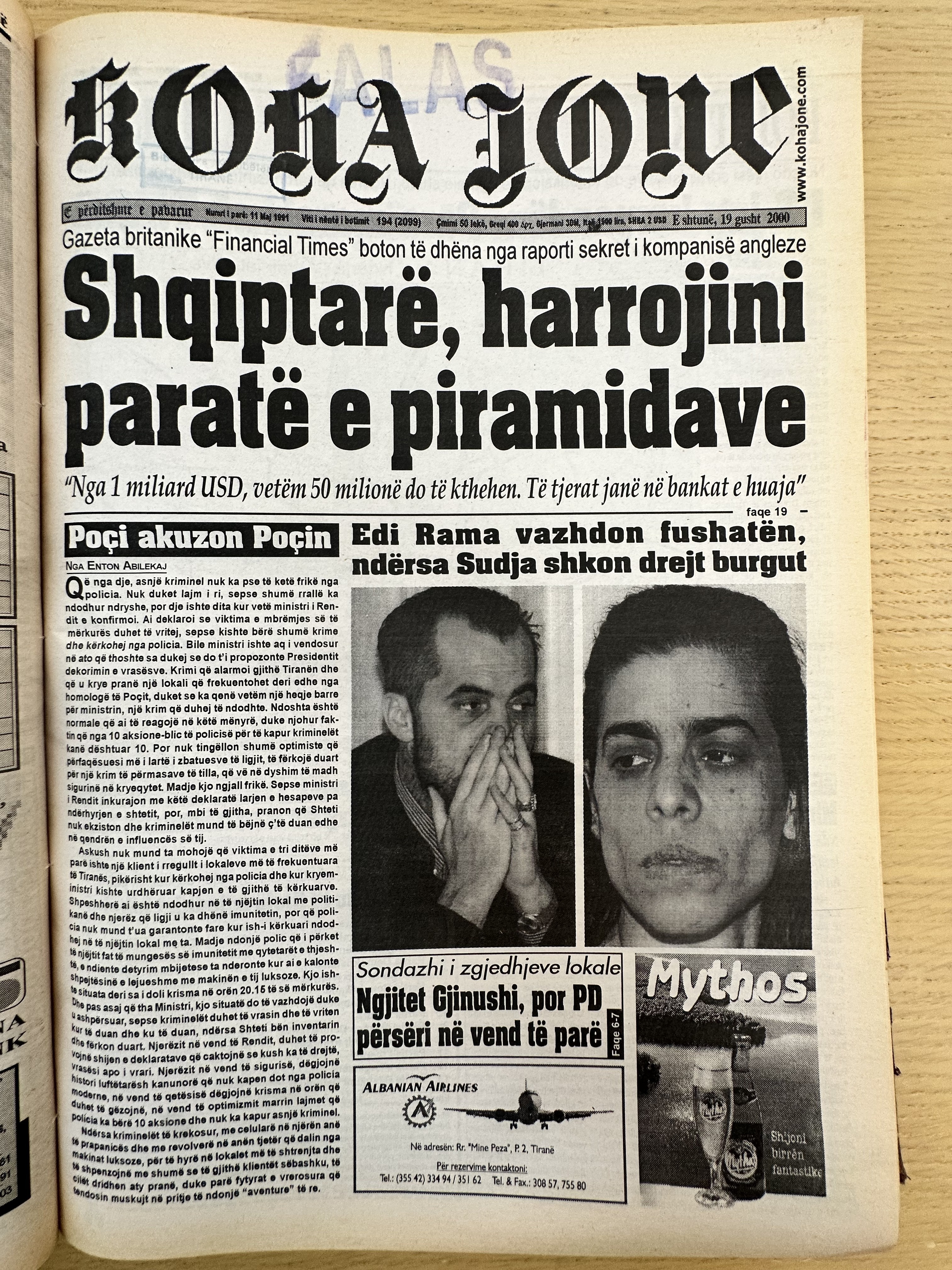 Koha Jonë 2000-08-19