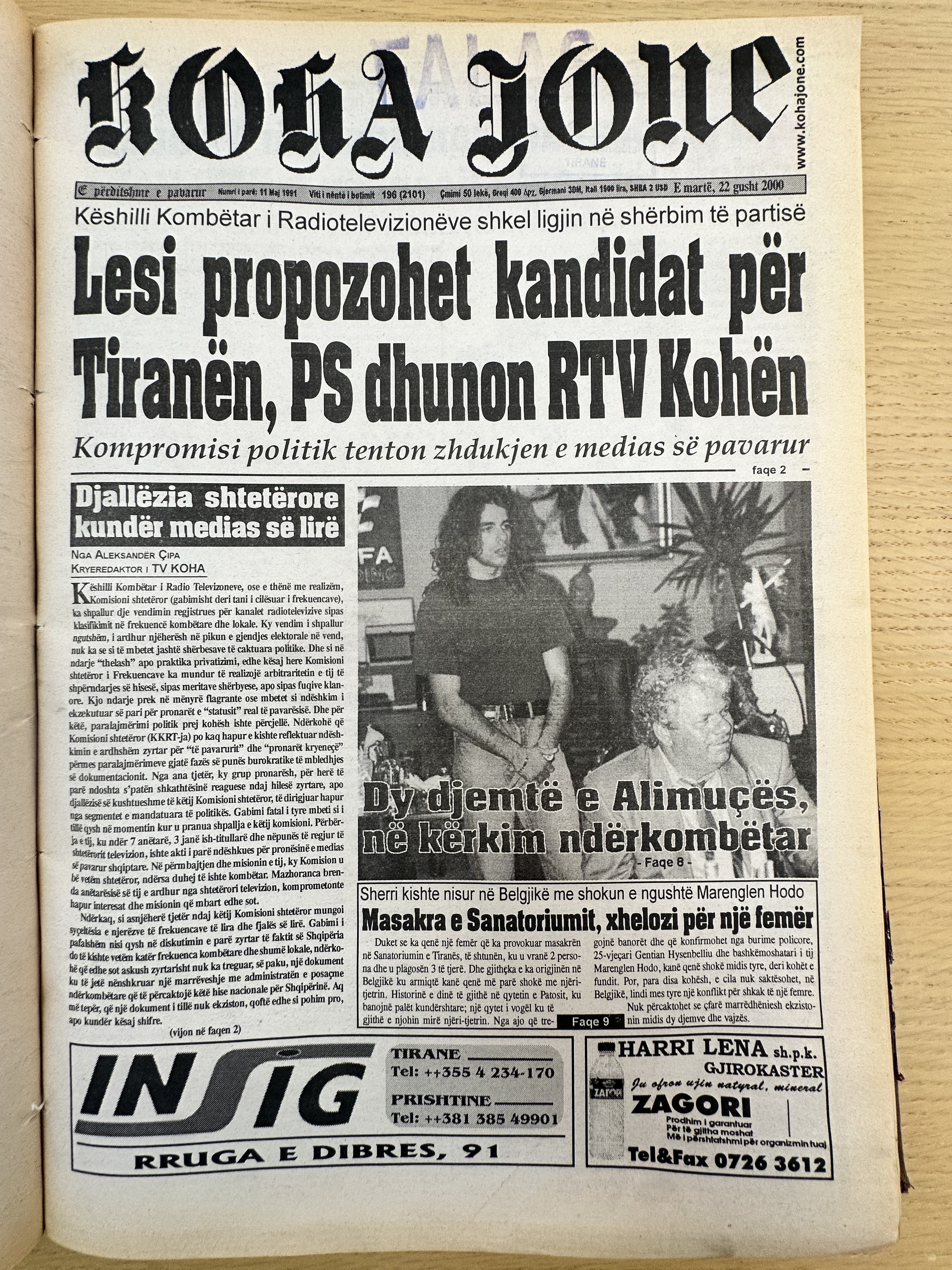 Koha Jonë 2000-08-22