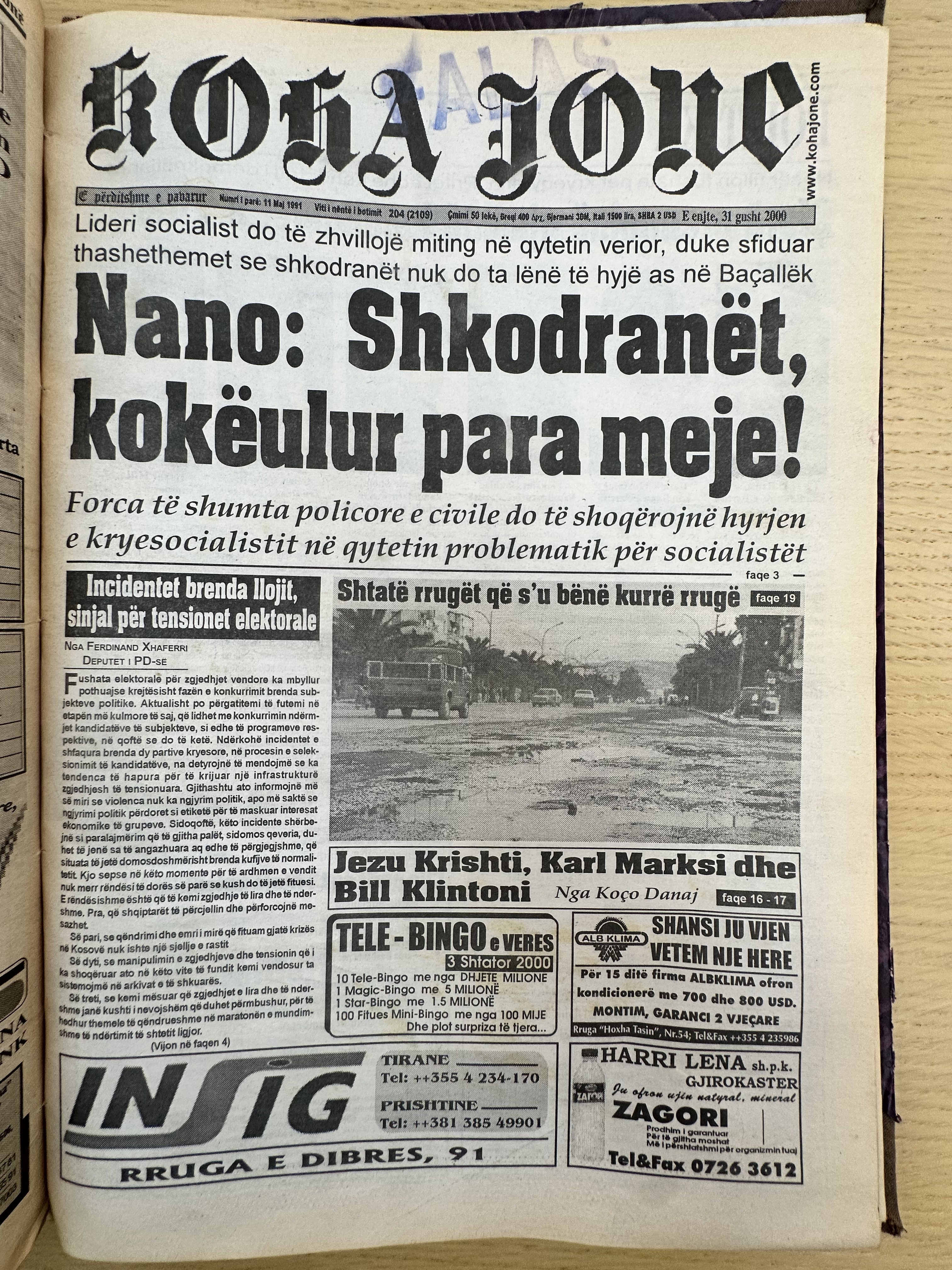 Koha Jonë 2001-01-16