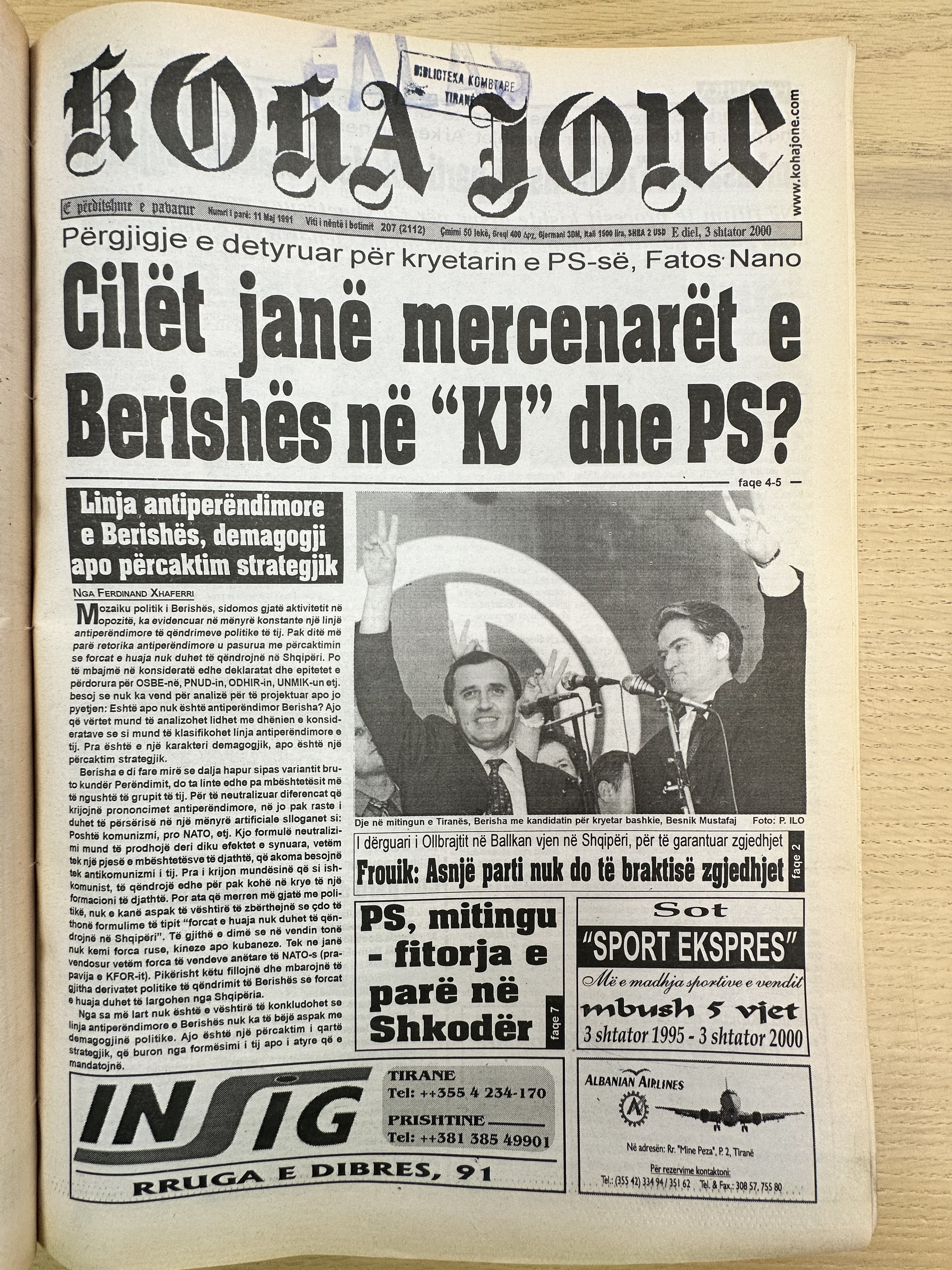 Koha Jonë 2000-09-03