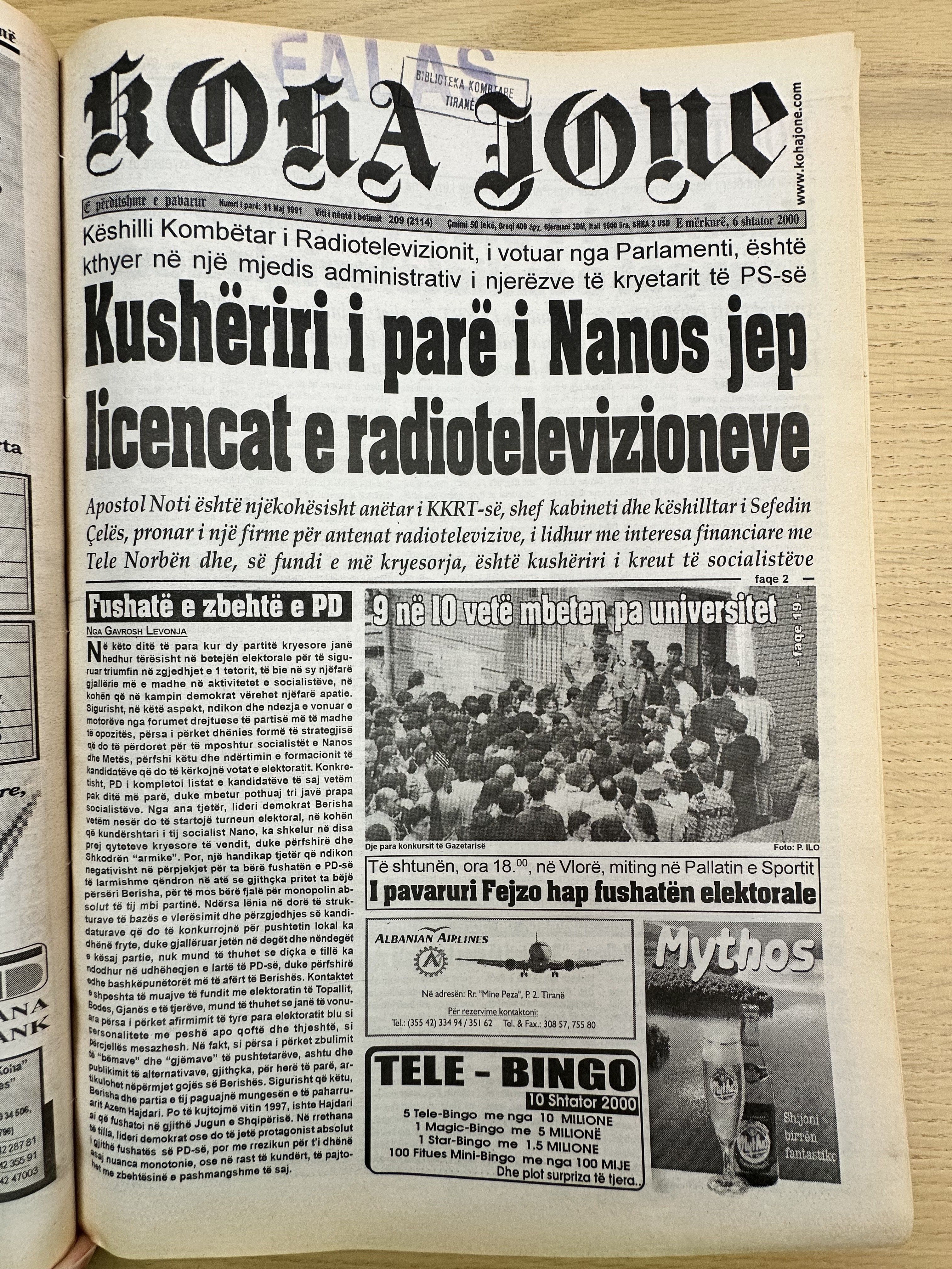 Koha Jonë 2001-05-03