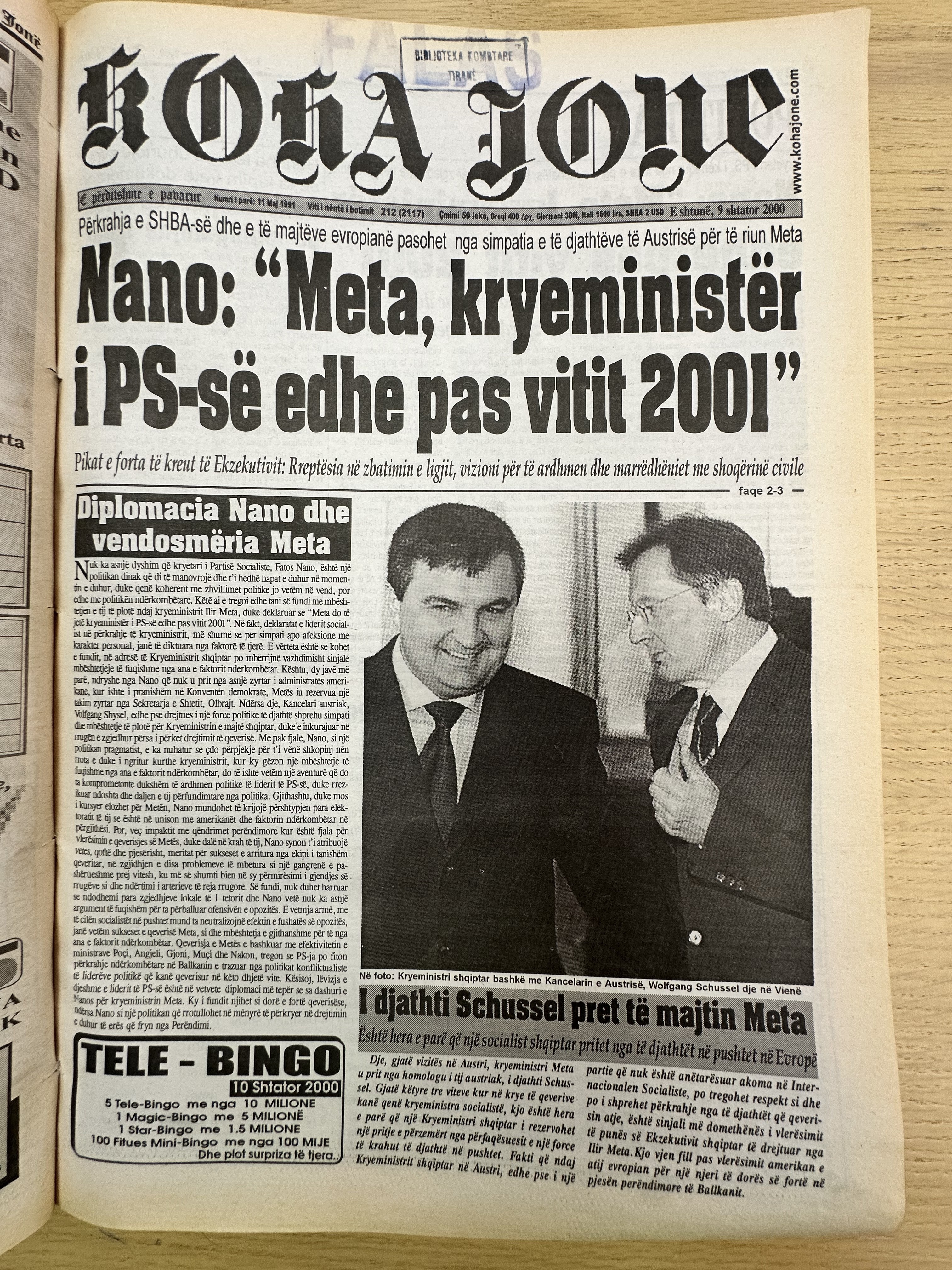 Koha Jonë 2000-02-09