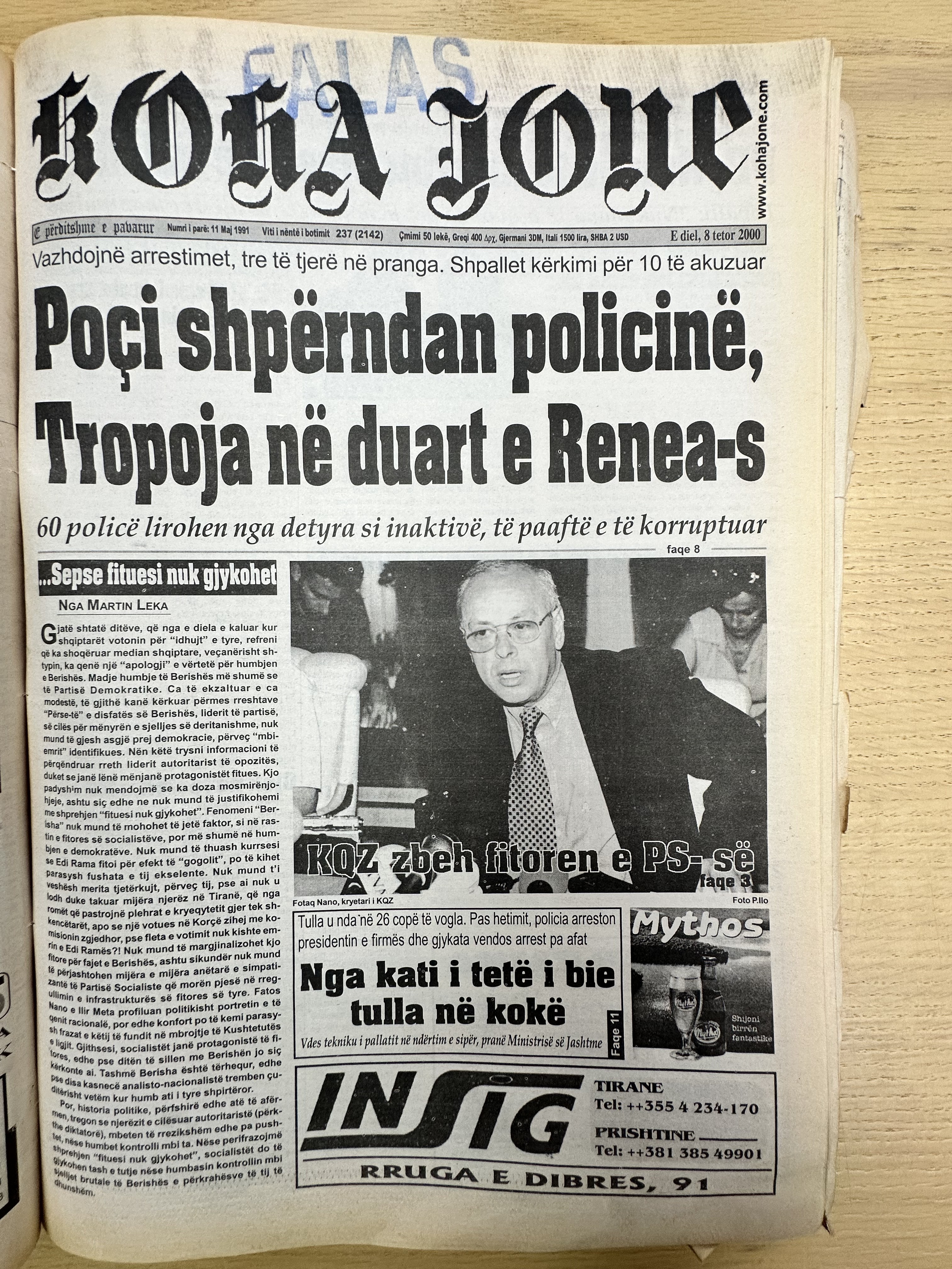 Koha Jonë 2000-10-08