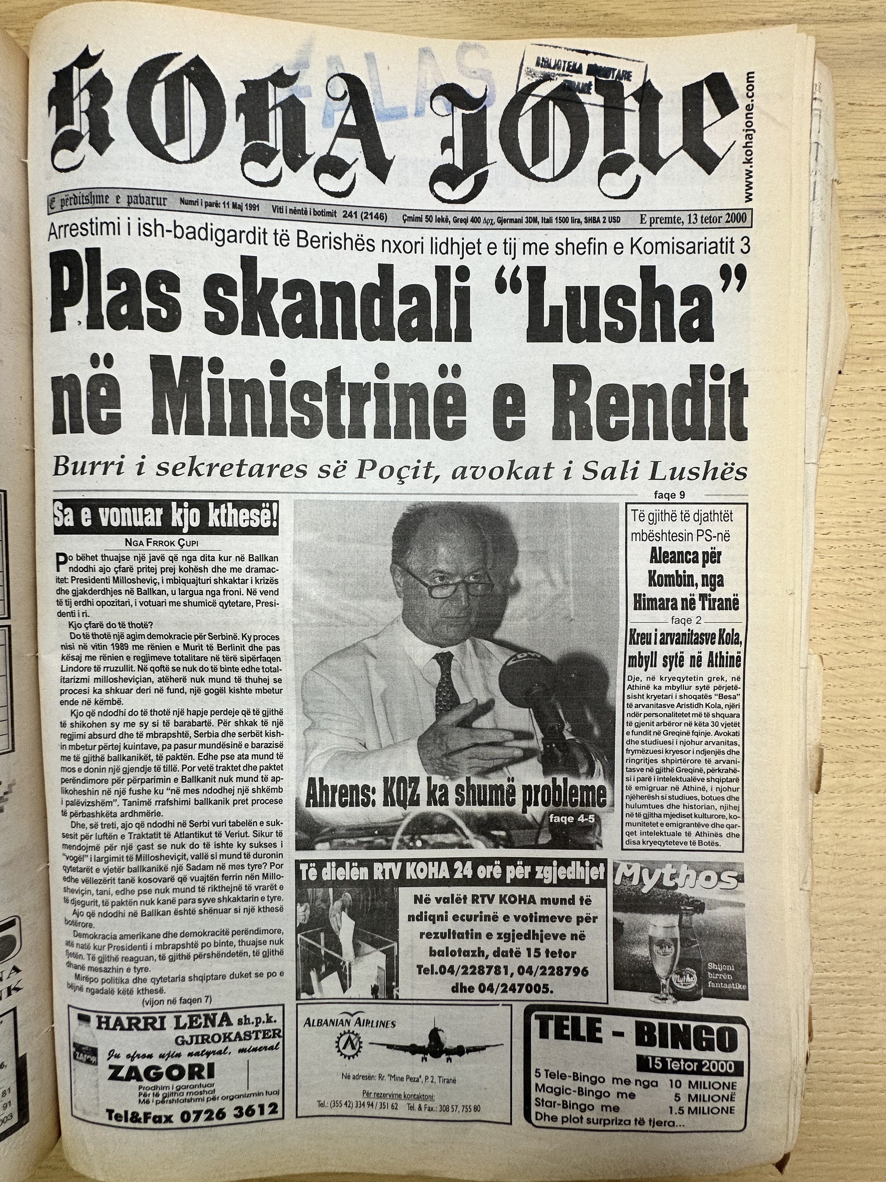 Koha Jonë 2000-10-13