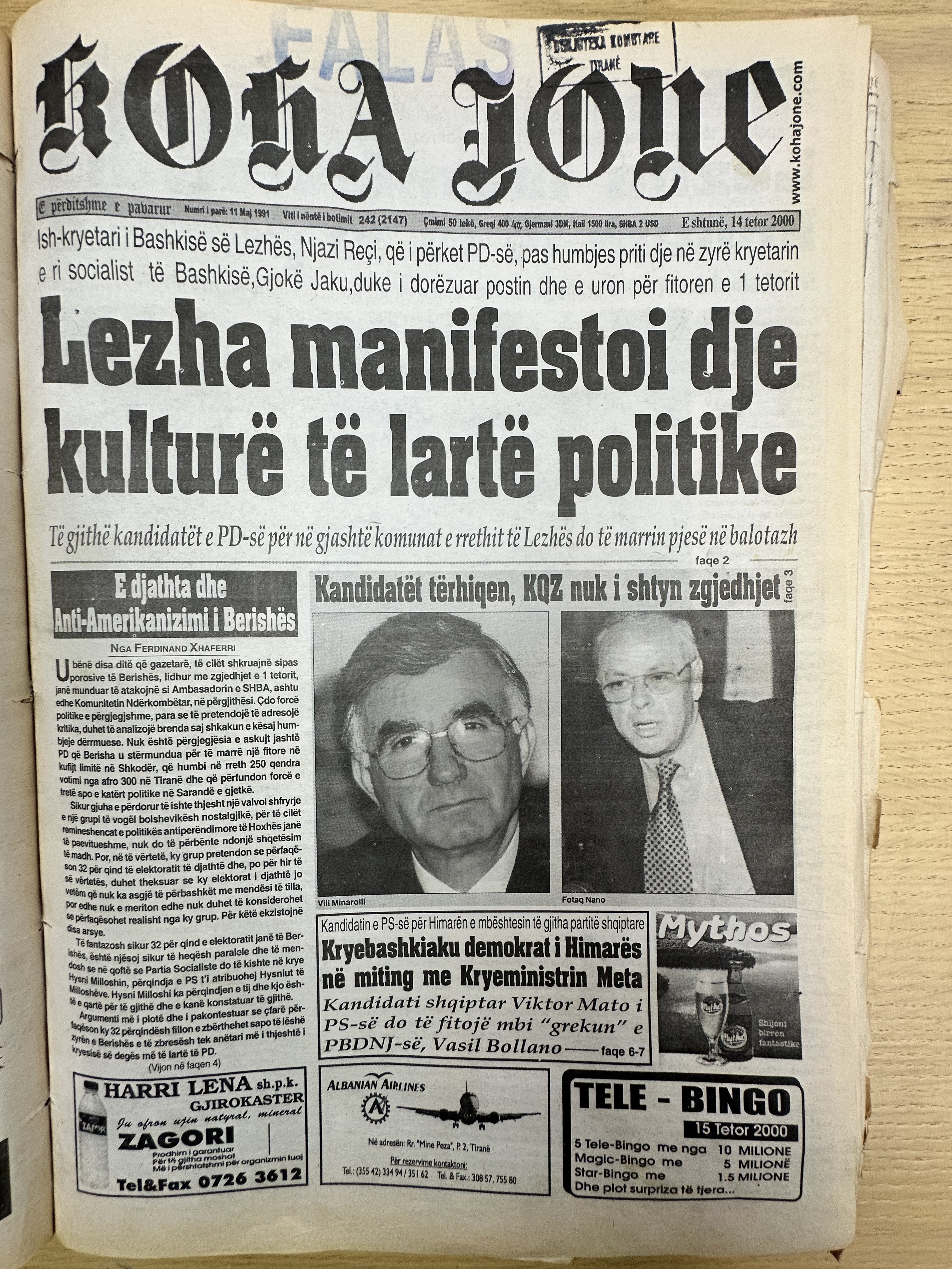 Koha Jonë 2000-10-15