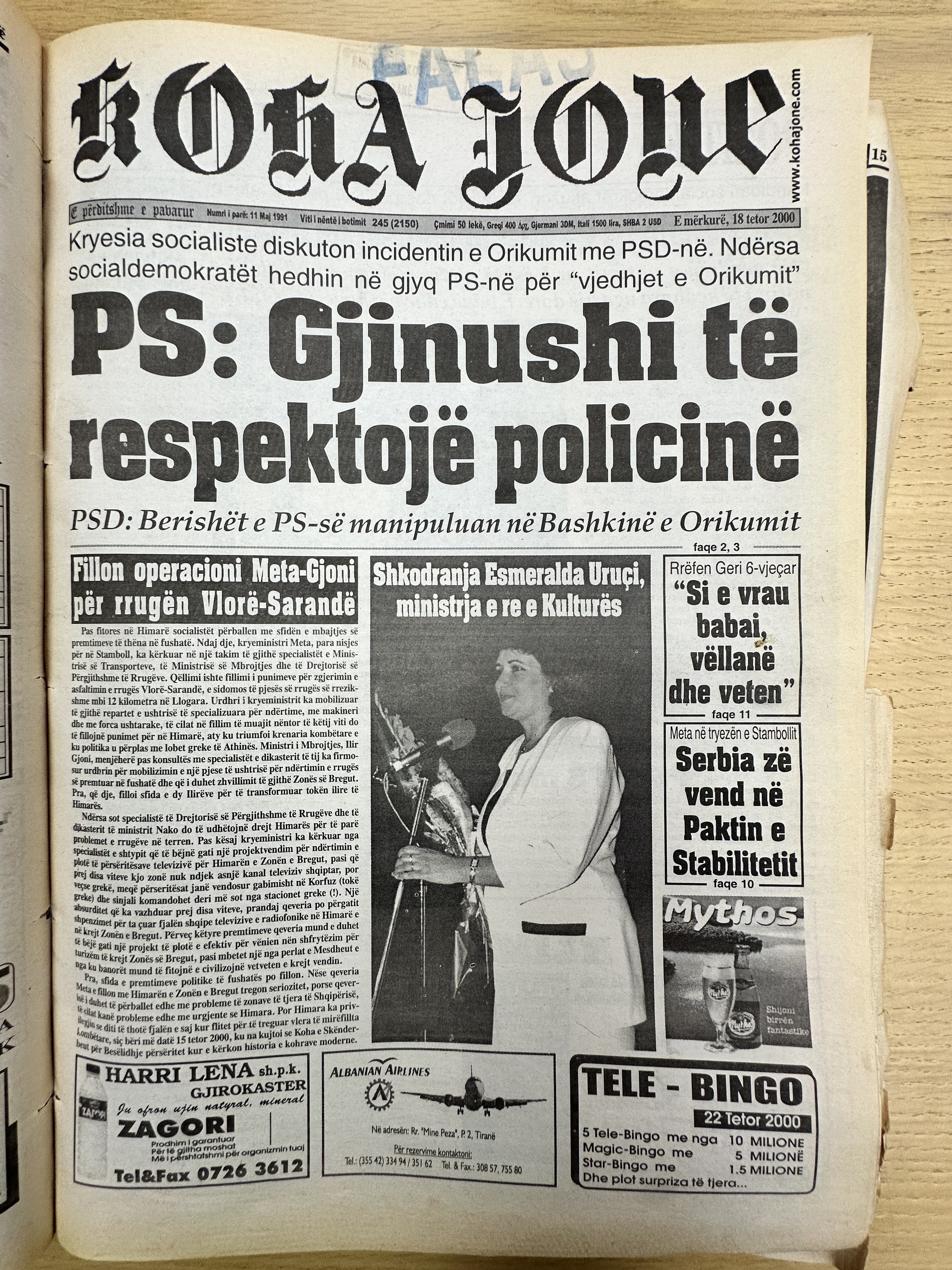 Koha Jonë 2000-10-18