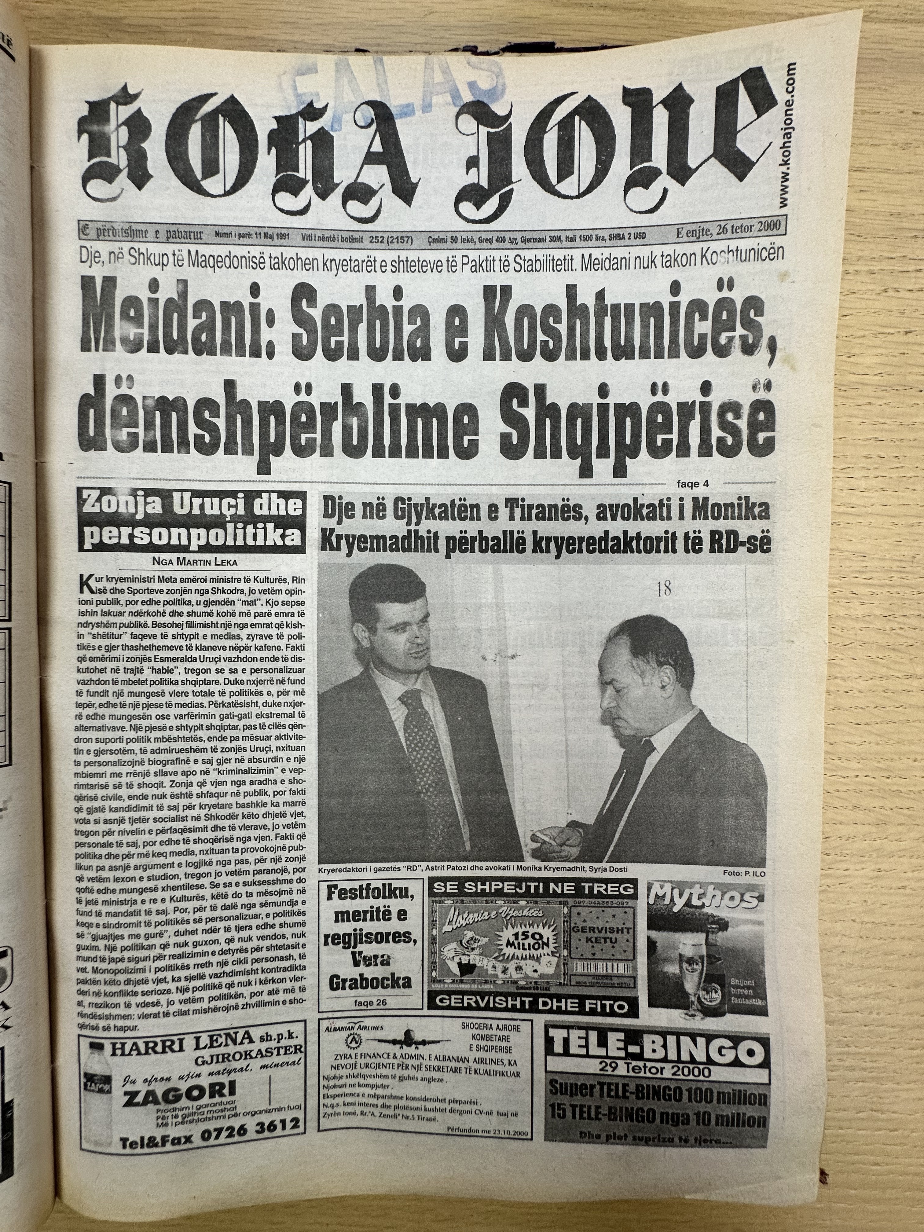 Koha Jonë 2000-10-26