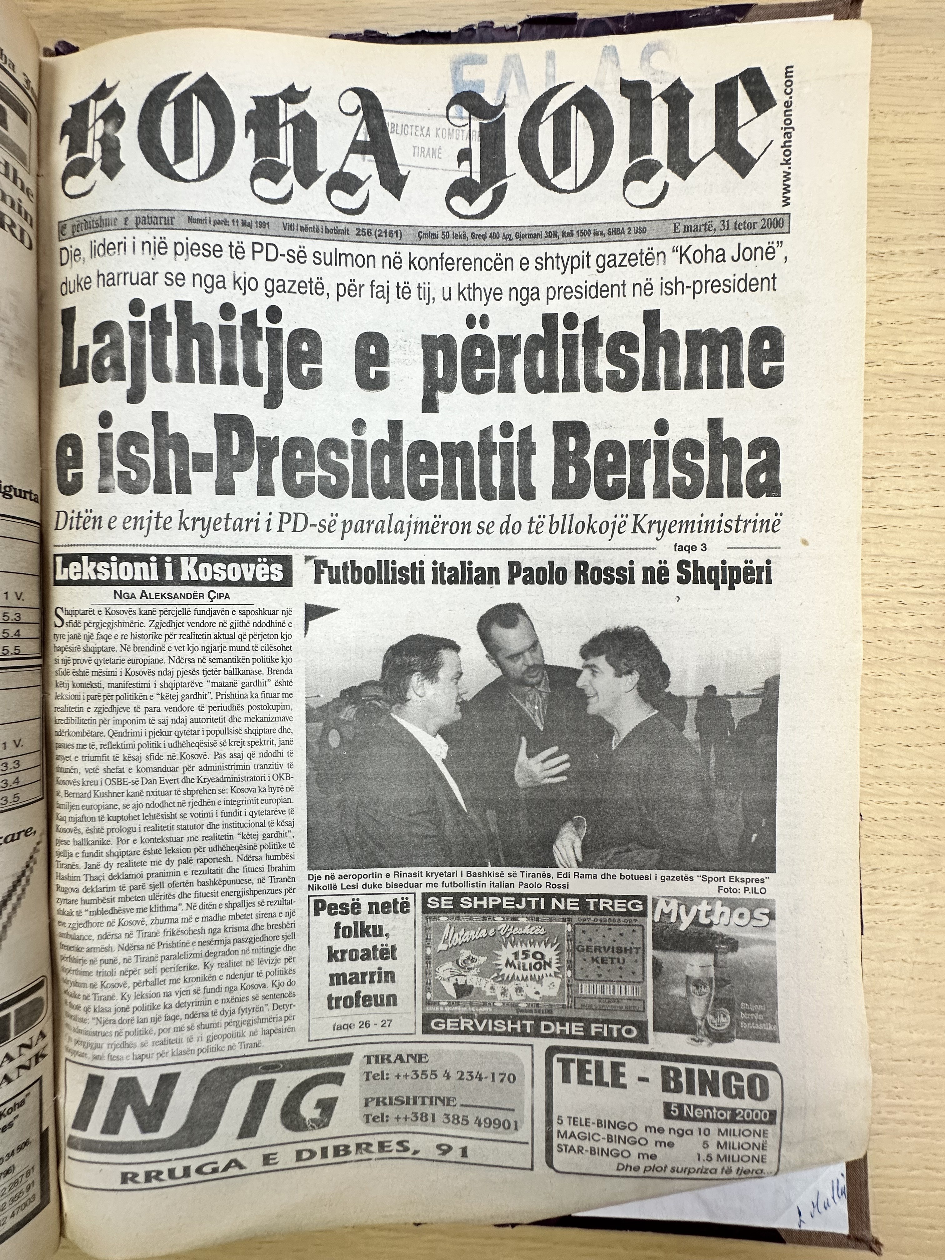 Koha Jonë 2000-10-31